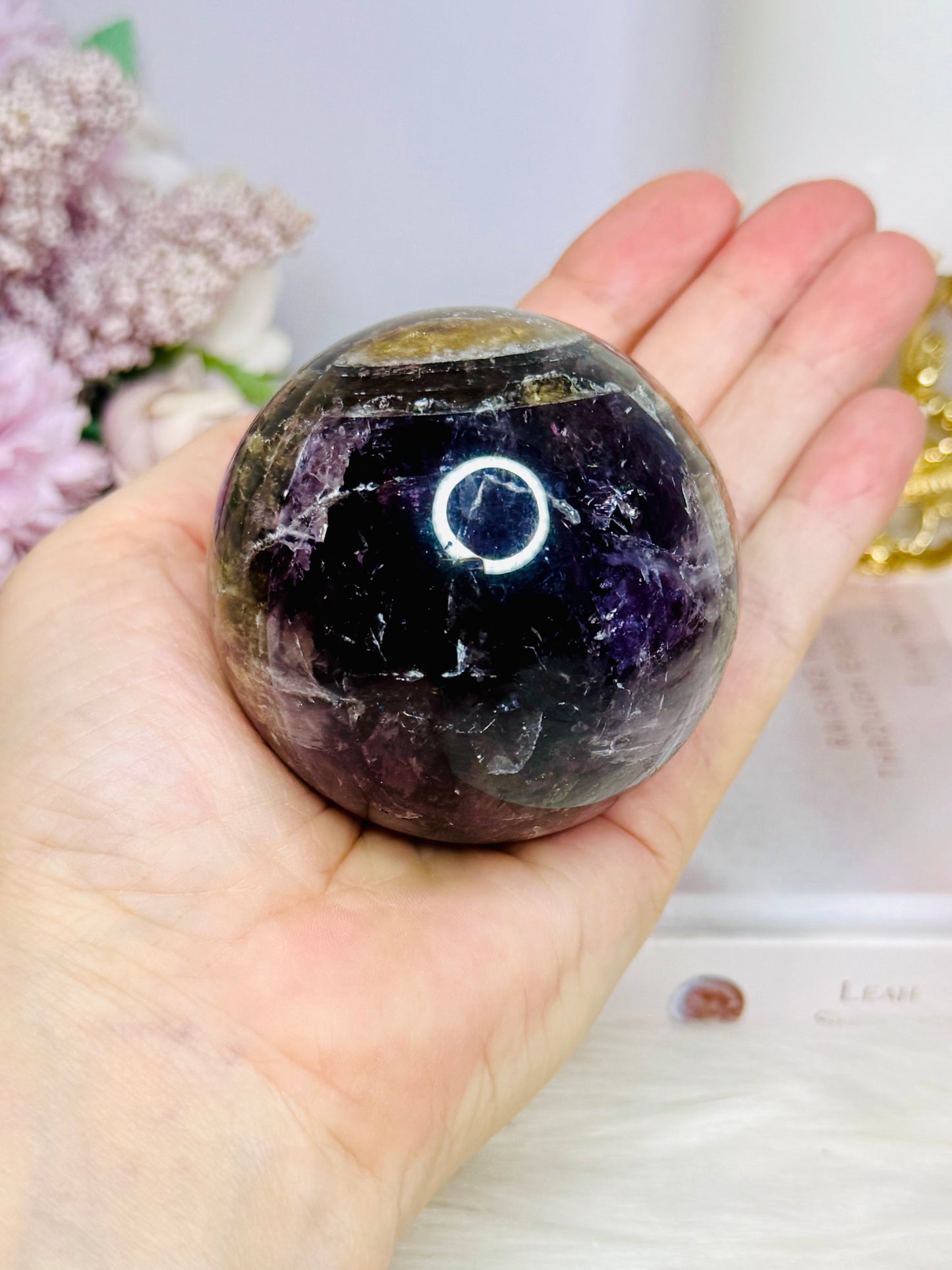Rare Super Seven Sphere on Stand From Brazil Large 355g