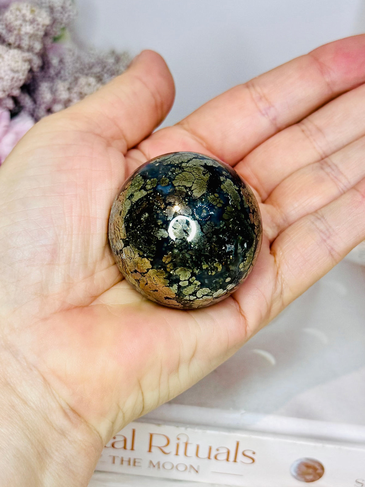 Pyrite Sphere on Stand 147g