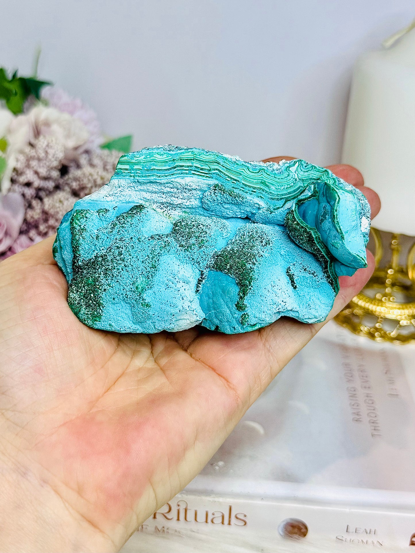 Large Malachite | Chrysocolla Natural Freeform 10cm 319g