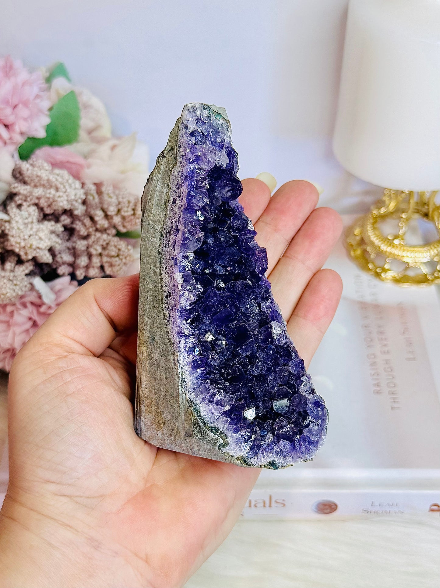 High Grade Amethyst Base Cut Cluster 12cm