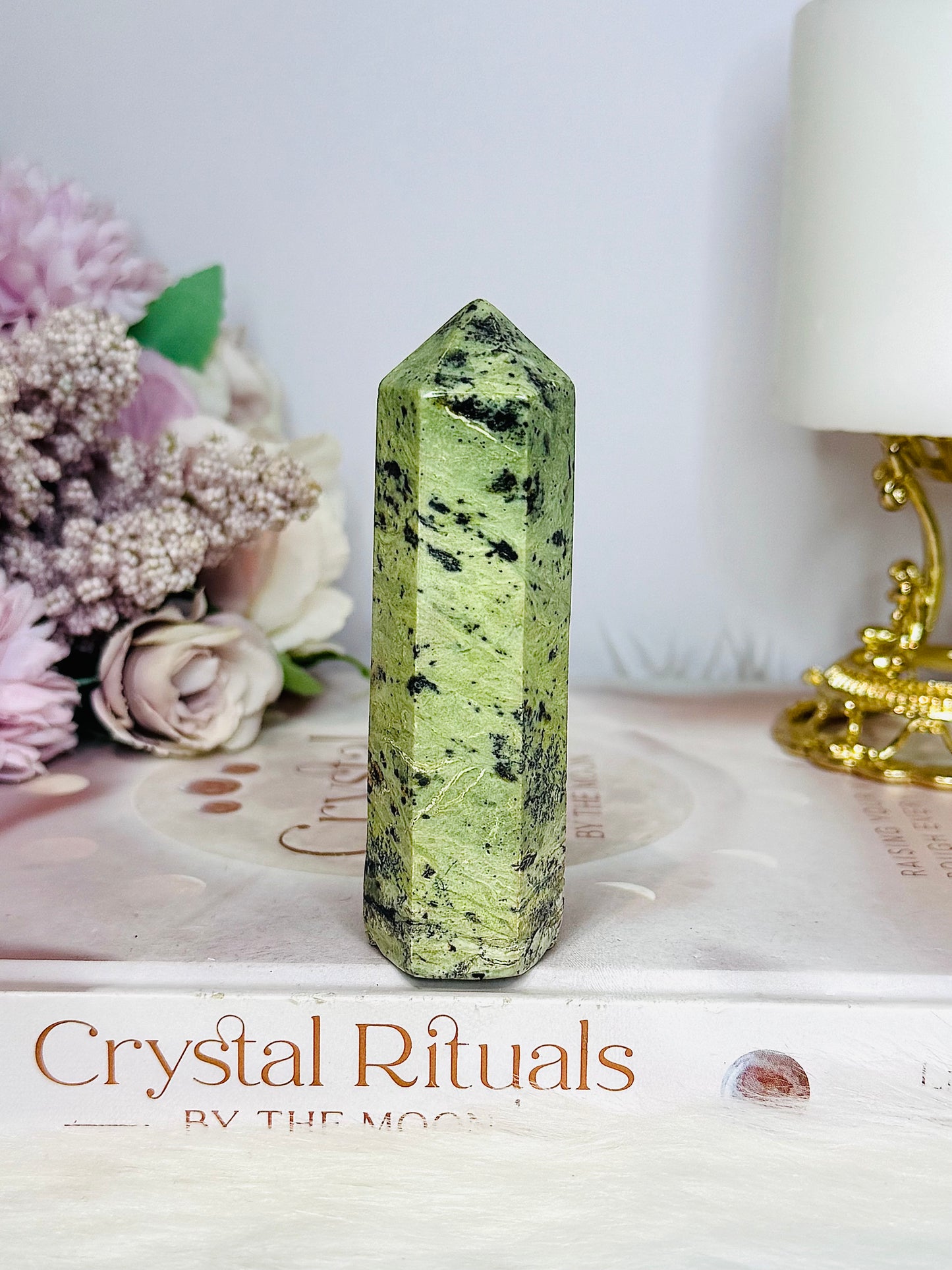Green Jade Chunky Tower 9cm