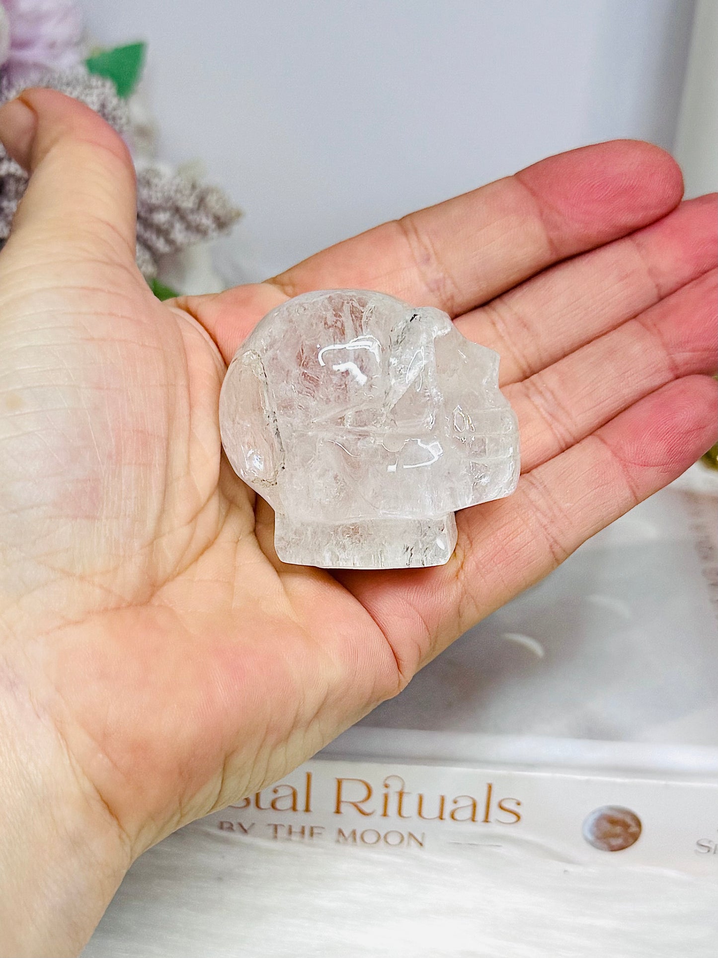 High Grade Clear Quartz Alien Head 5cm