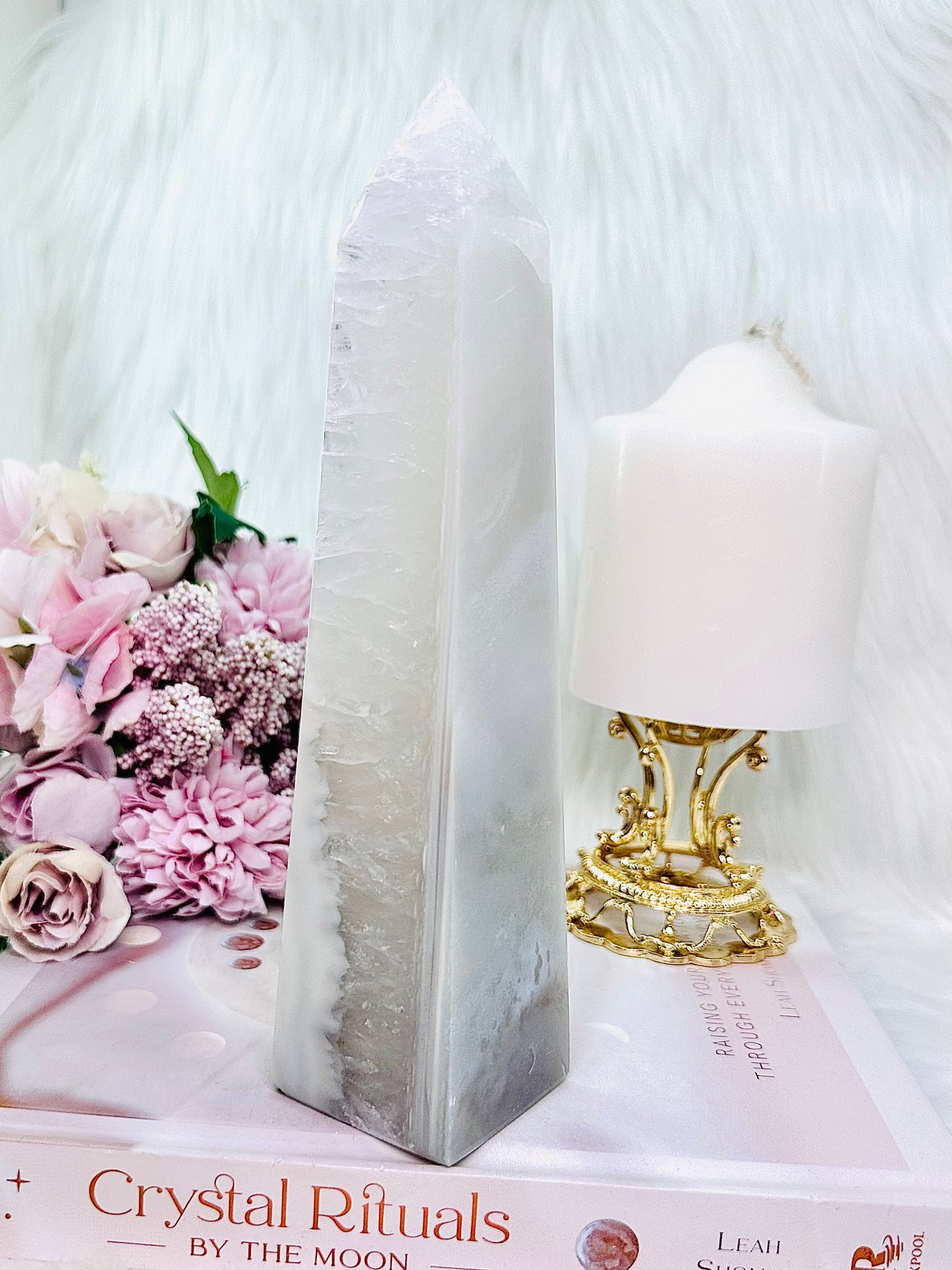 ⚜️ SALE ⚜️ Large 20cm Agate Tower | Obelisk From Brazil