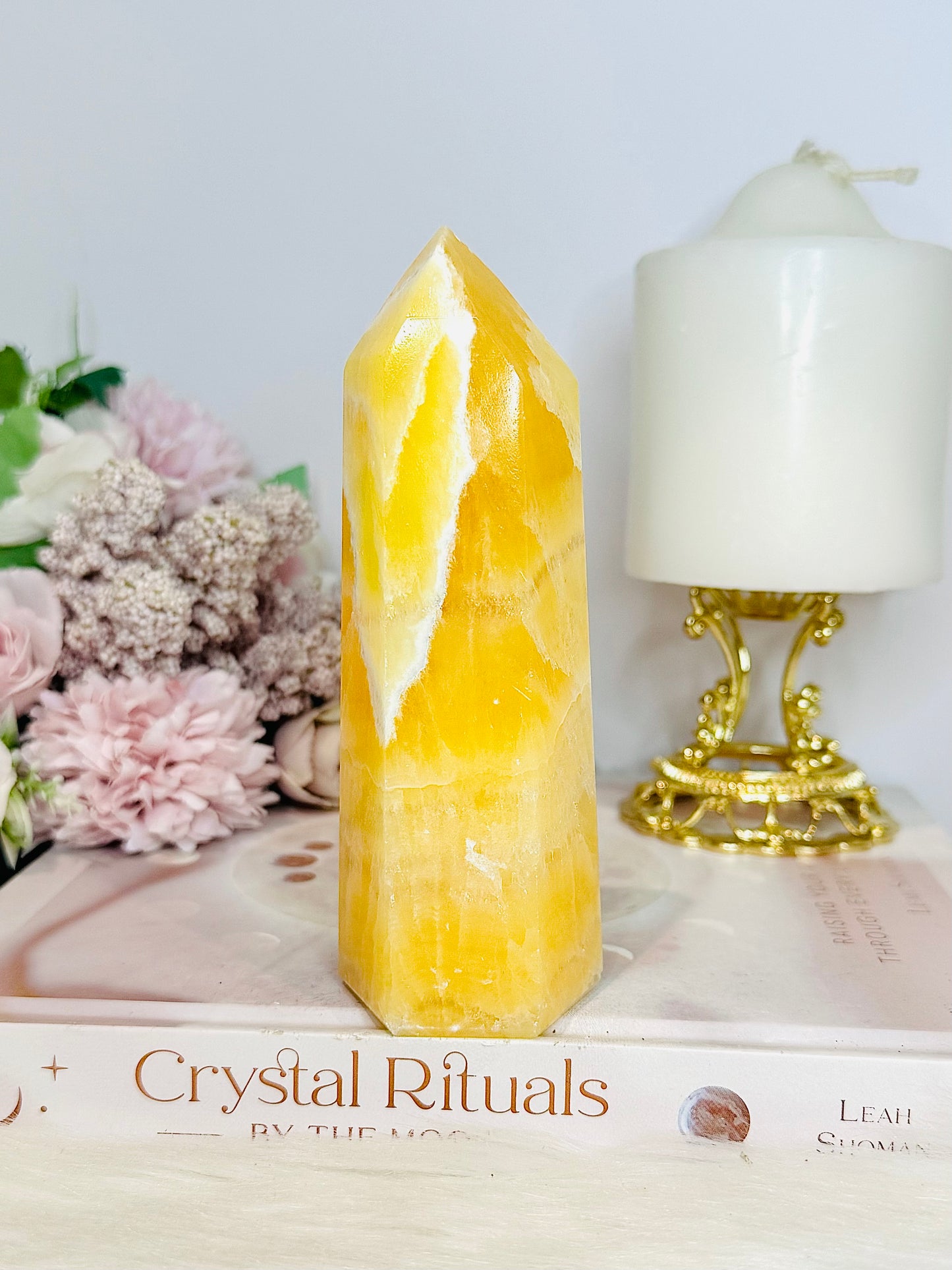 Orange Calcite Tower 13cm