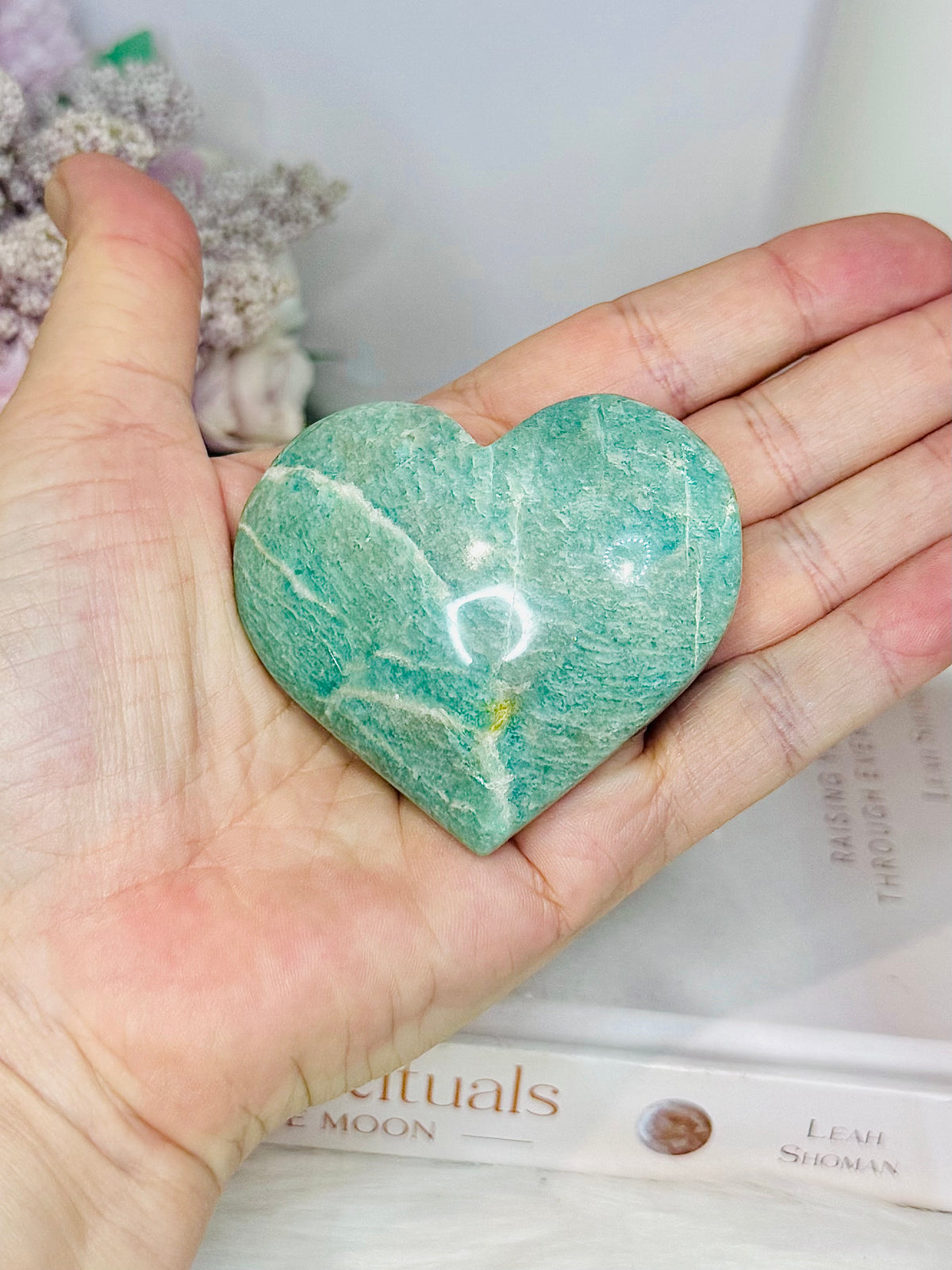 Amazonite Puffy Heart
