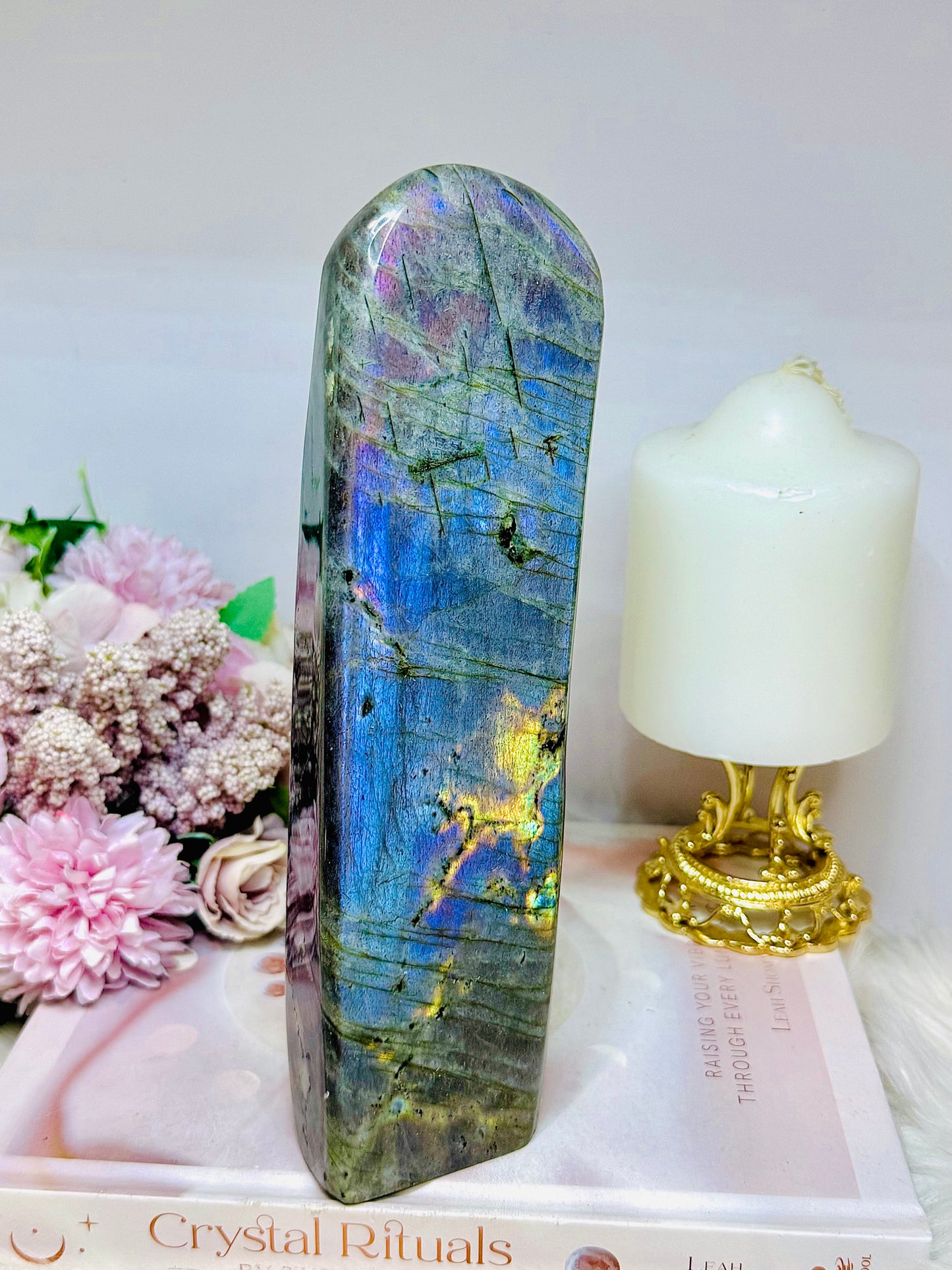 Large Labradorite Freeform With Pink & Purple Flash 21cm 1.18KG