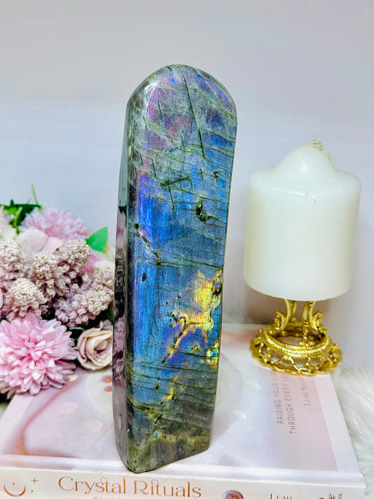 Large Labradorite Freeform With Pink & Purple Flash 21cm 1.18KG