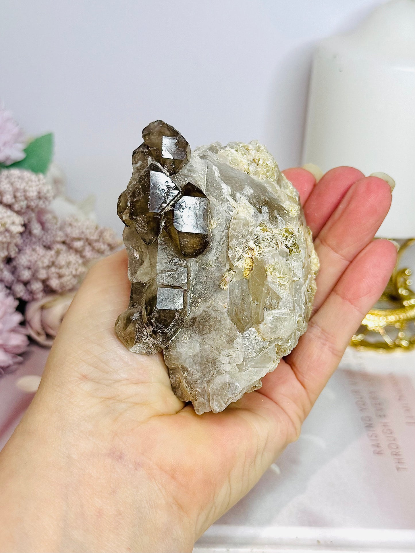 Natural Elestial Alligator Quartz Specimen 397g