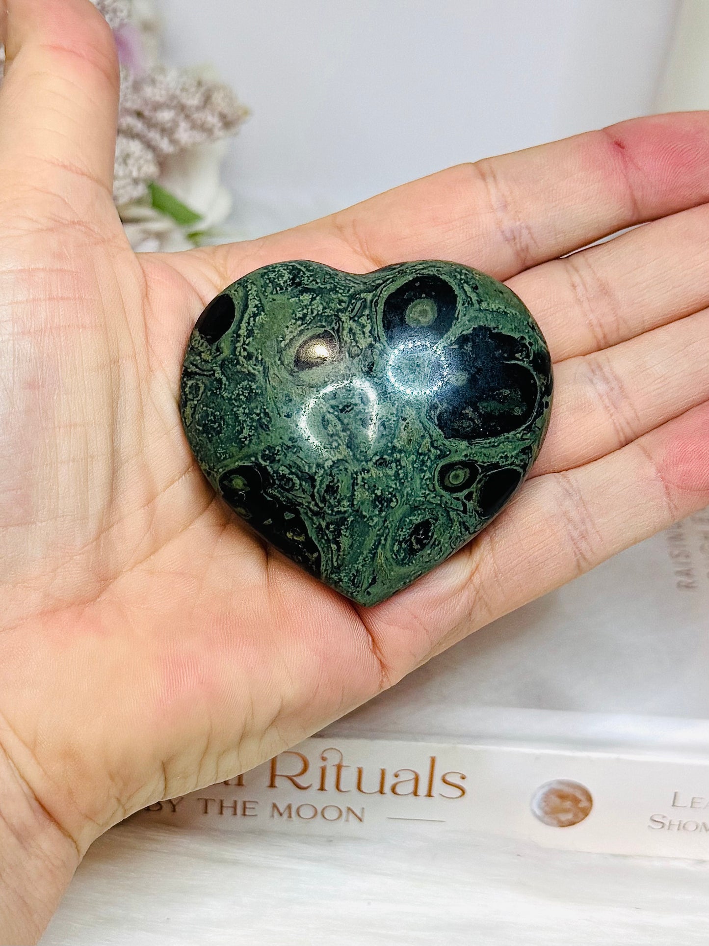 Kambaba Jasper Puffy Heart 6cm