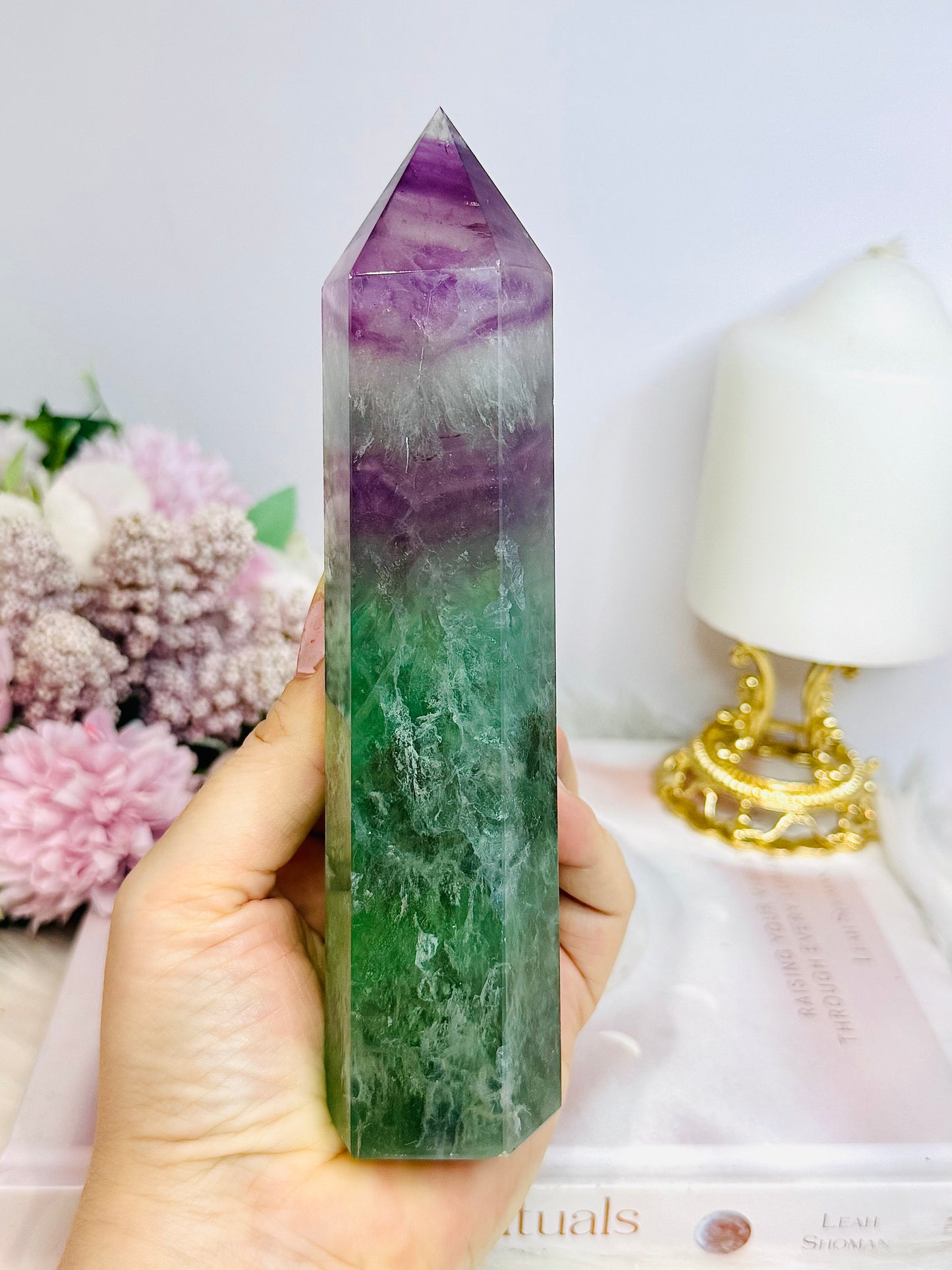Watermelon Fluorite Chunky Tower 17cm