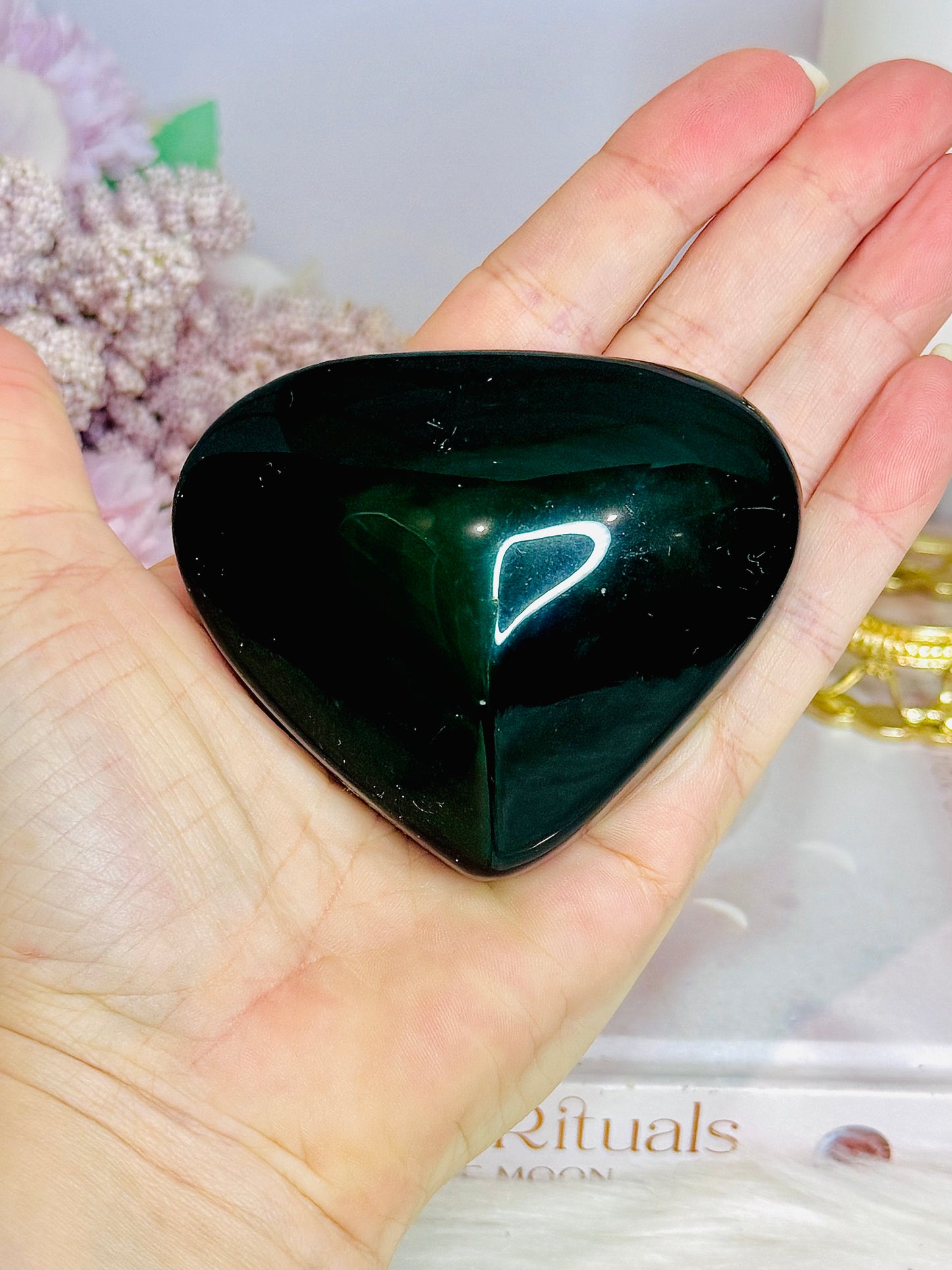 Rainbow Obsidian Chunky Heart 8cm