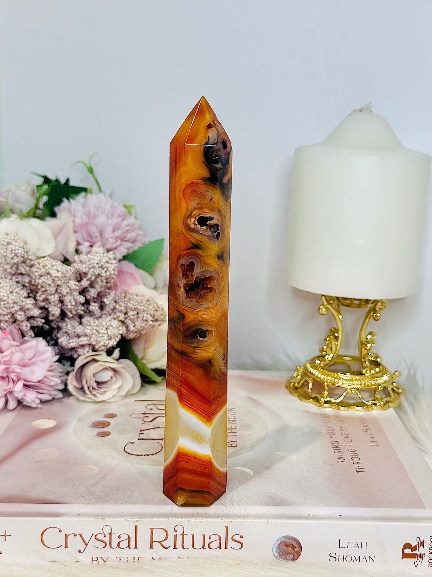 Carnelian Druzy Tower 16cm