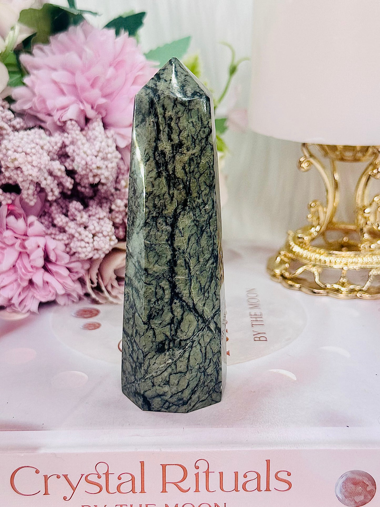 Green & Black Jasper Tower