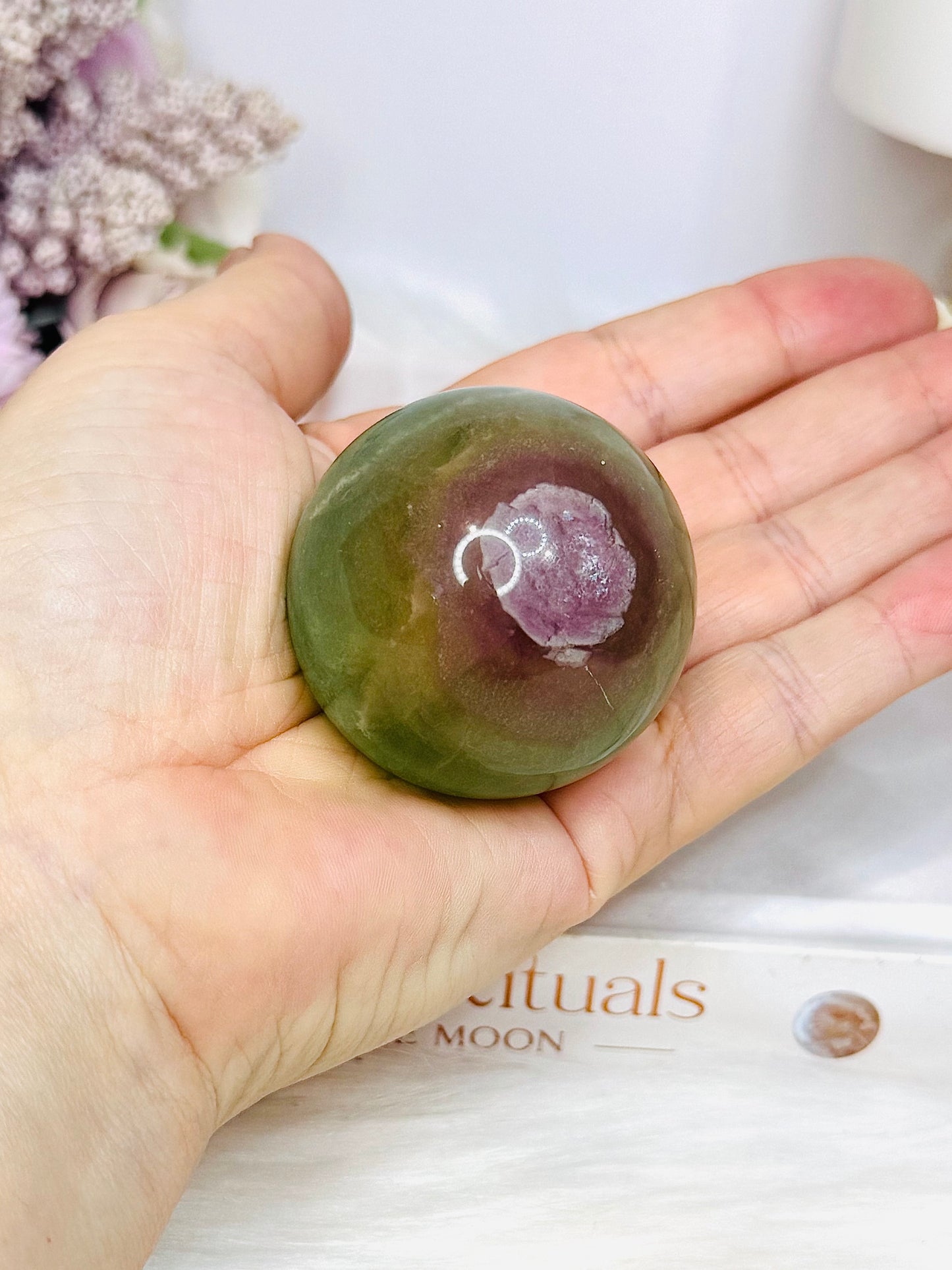 Candy Fluorite Sphere On Stand 163g