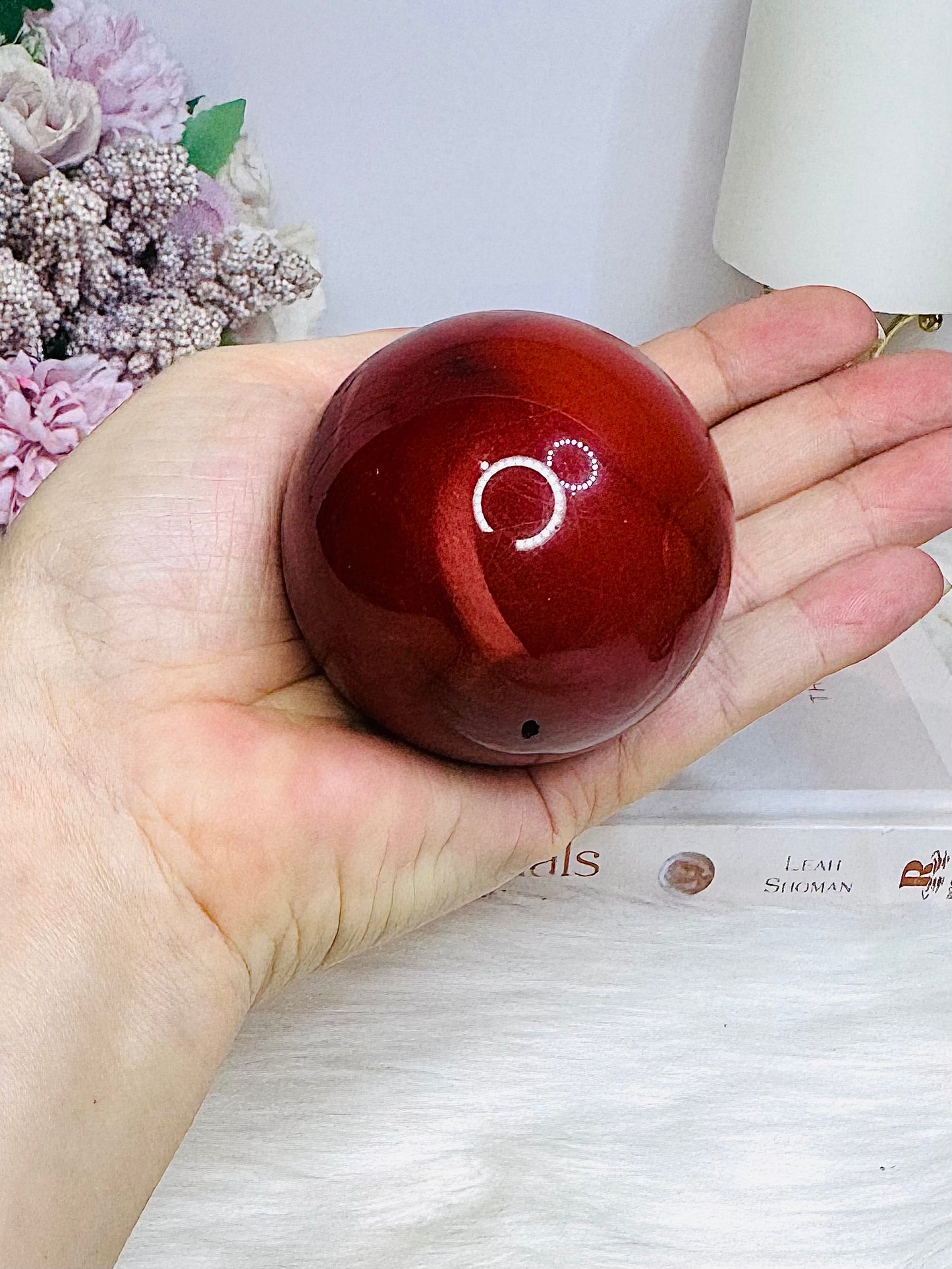 Mookaite Jasper Sphere on Stand 301g