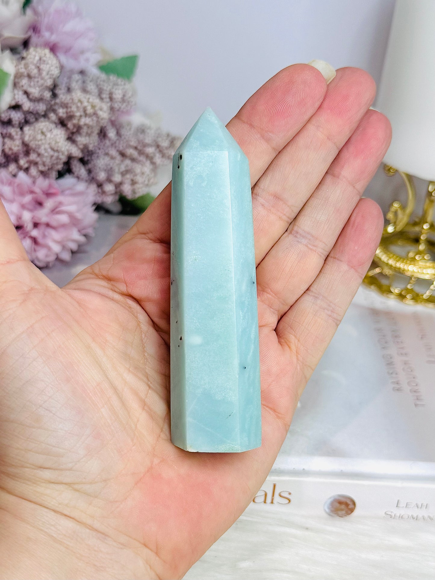 Sky Blue Quartz Tower 9.5cm