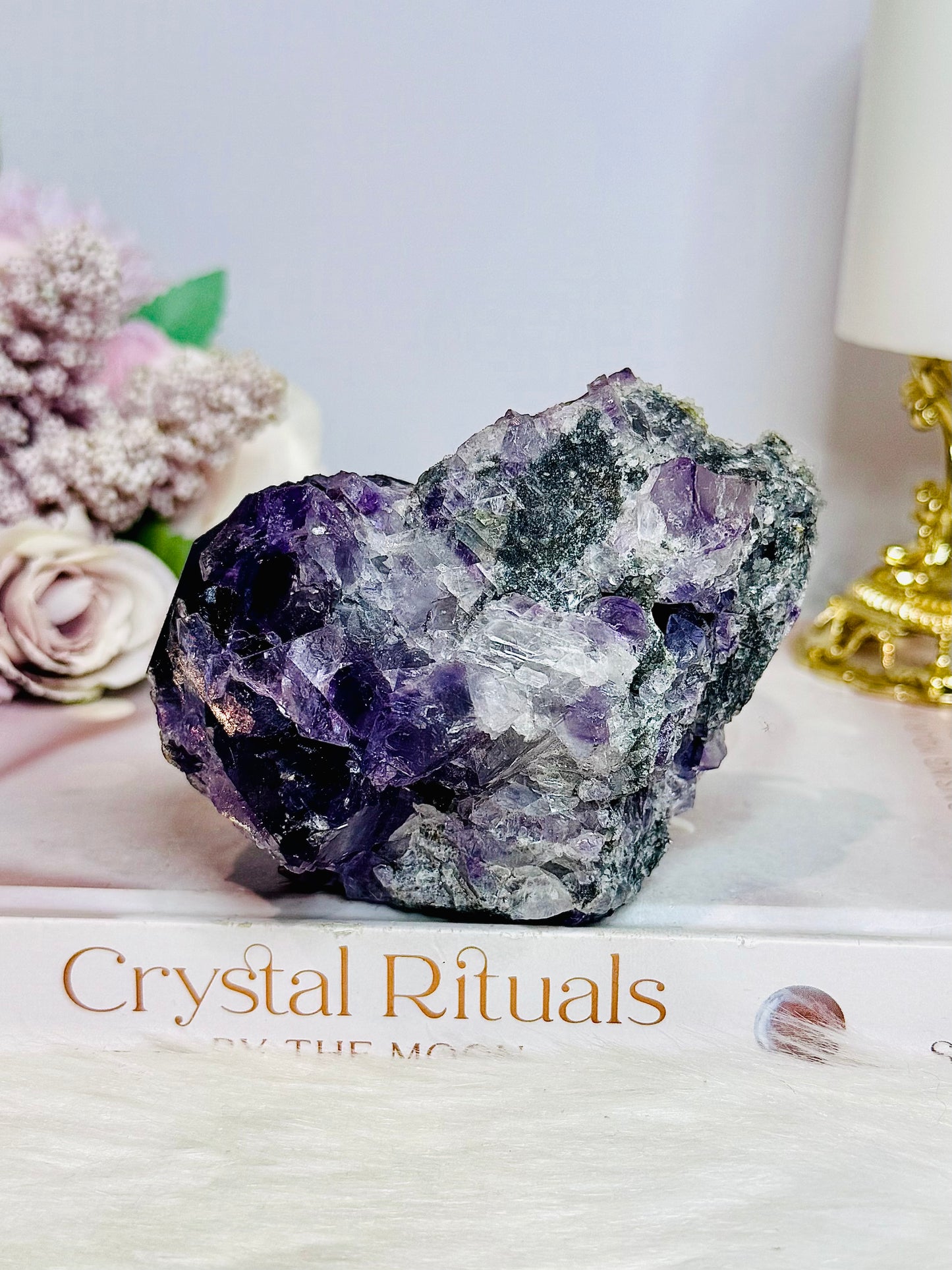 High Grade Purple Cubed Fluorite Natural Specimen 392g