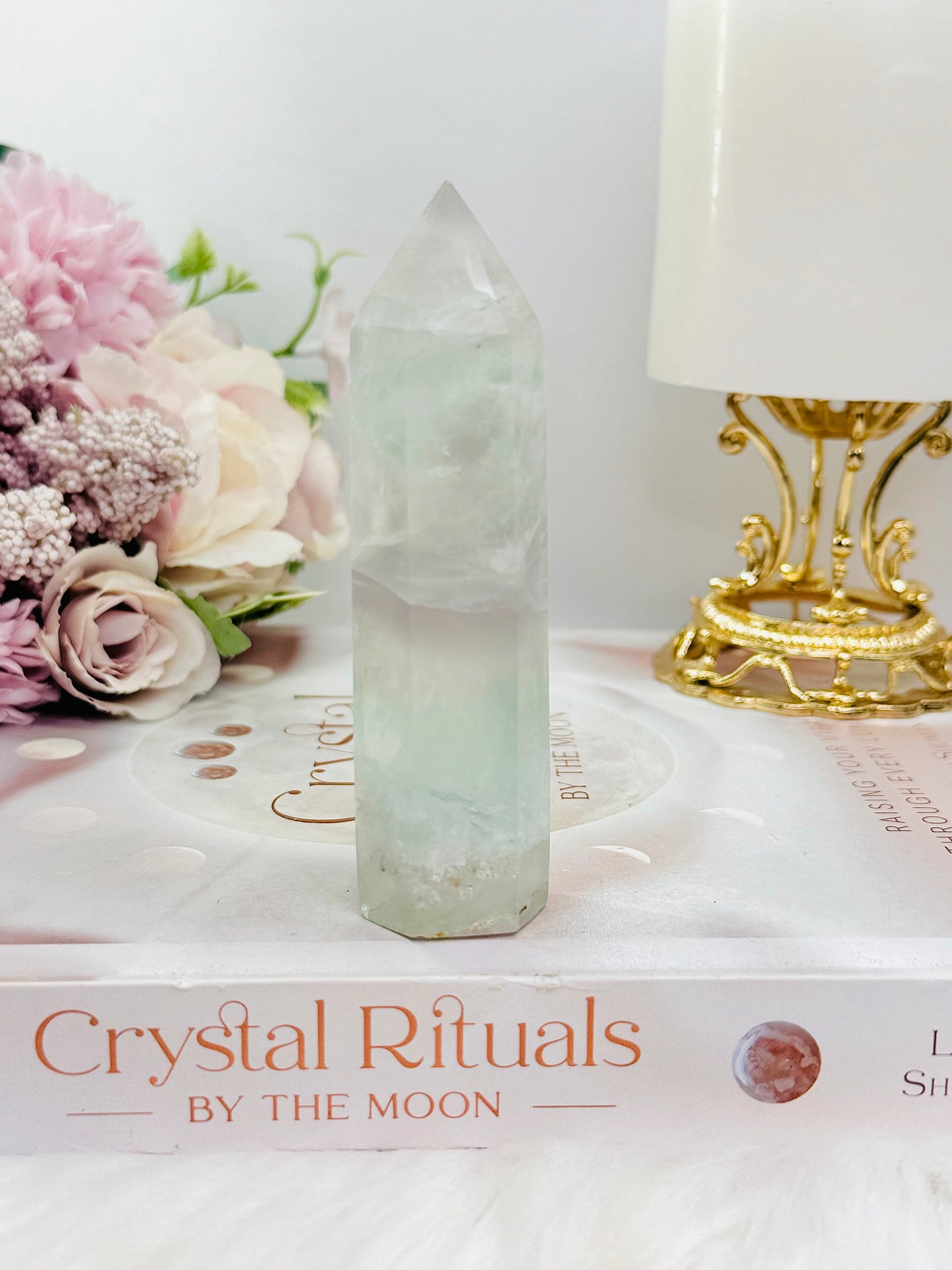 Pastel Transparent Fluorite Tower 10cm