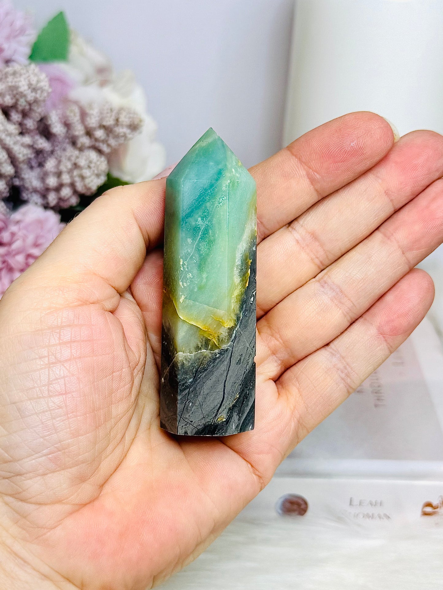 Sky Blue Quartz Tower 9cm