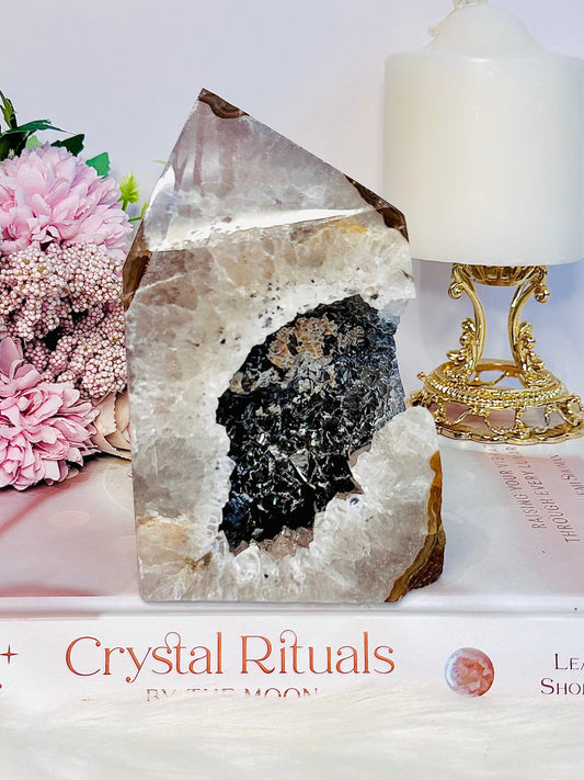 Fabulous & Classy Large Chunky 15cm 963gram Druzy Agate Amazing Tower From Brazil