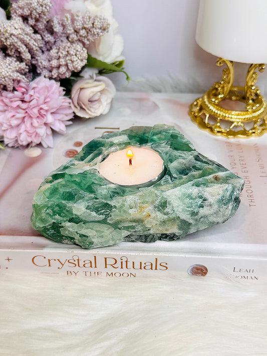 Chunky Green Fluorite Candle Holder 564g