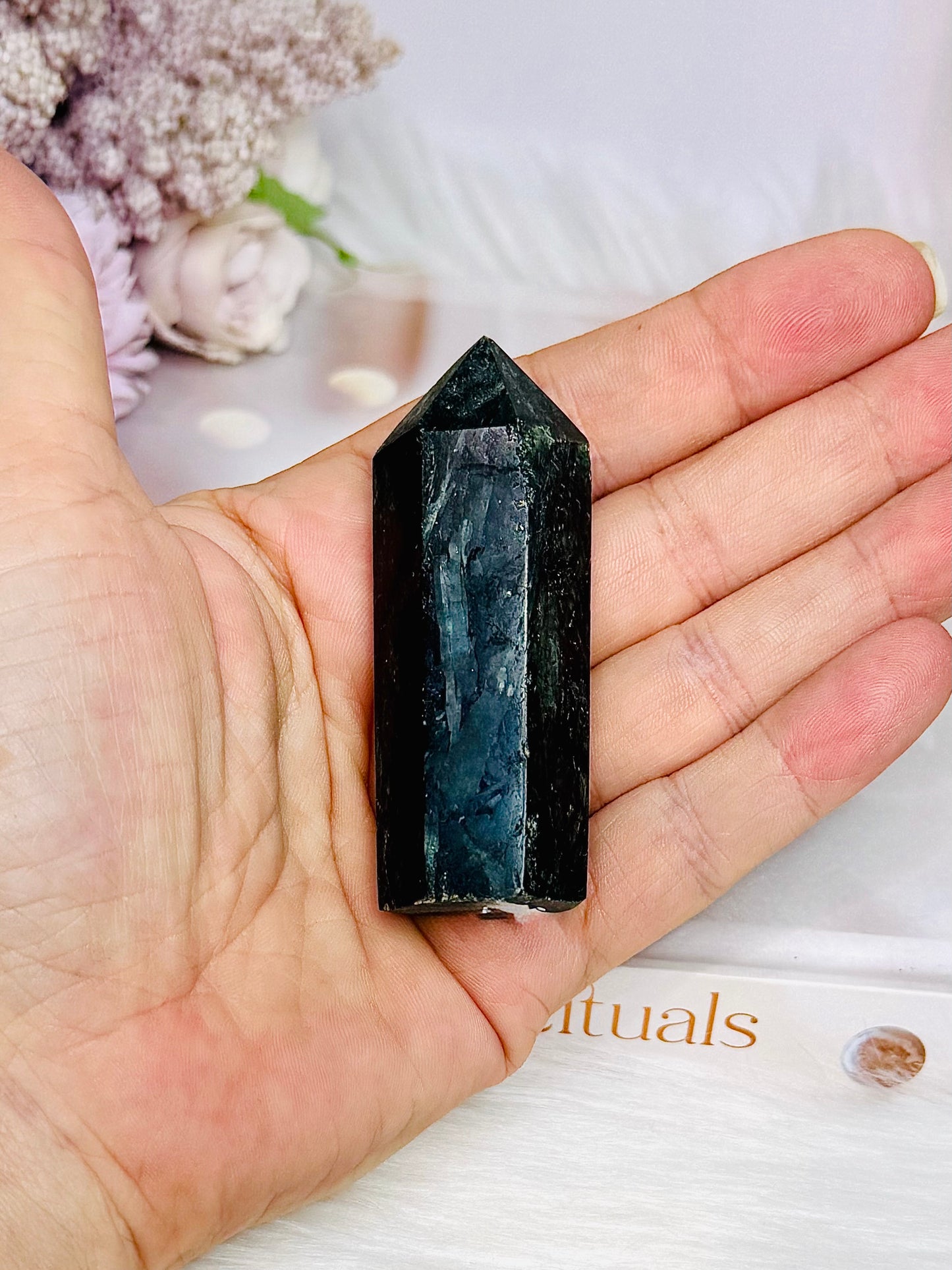 Rare Green Tourmaline Tower 7cm