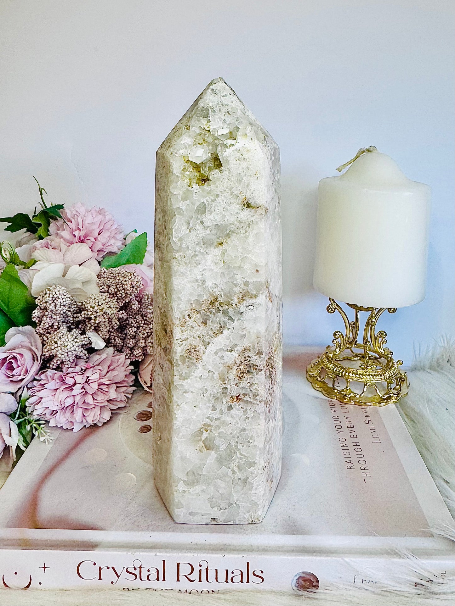 Huge Clear Quartz Cluster Tower 20cm 1.05KG