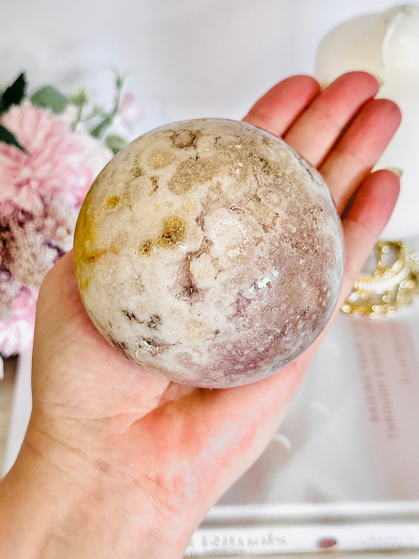 She Is Mesmerising!!! Classy & Fabulous 672gram Druzy Pink Amethyst Sphere On Stand From Brazil