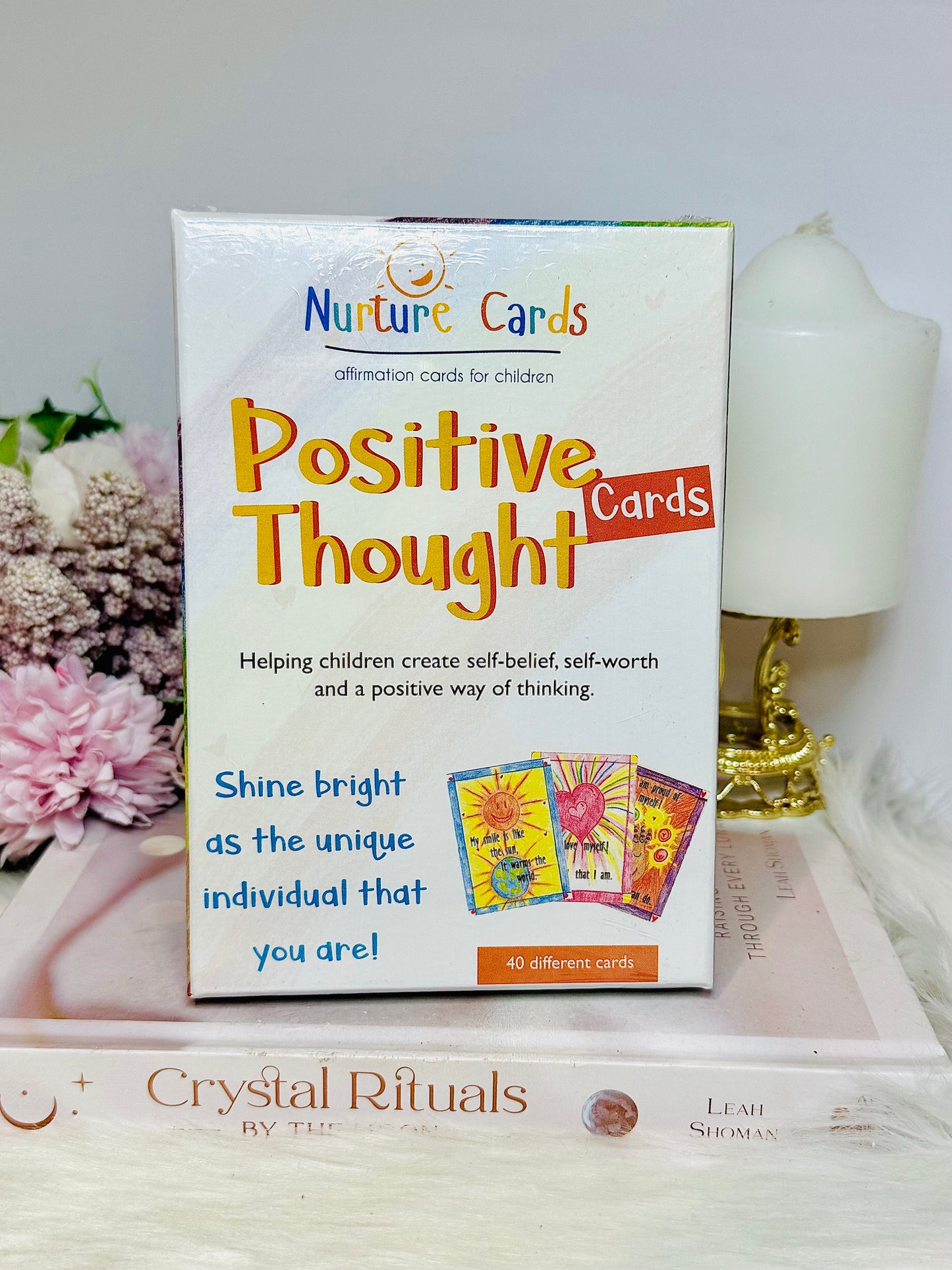 Positive Thought Nurture Cards & 4 Large Tumble Stones