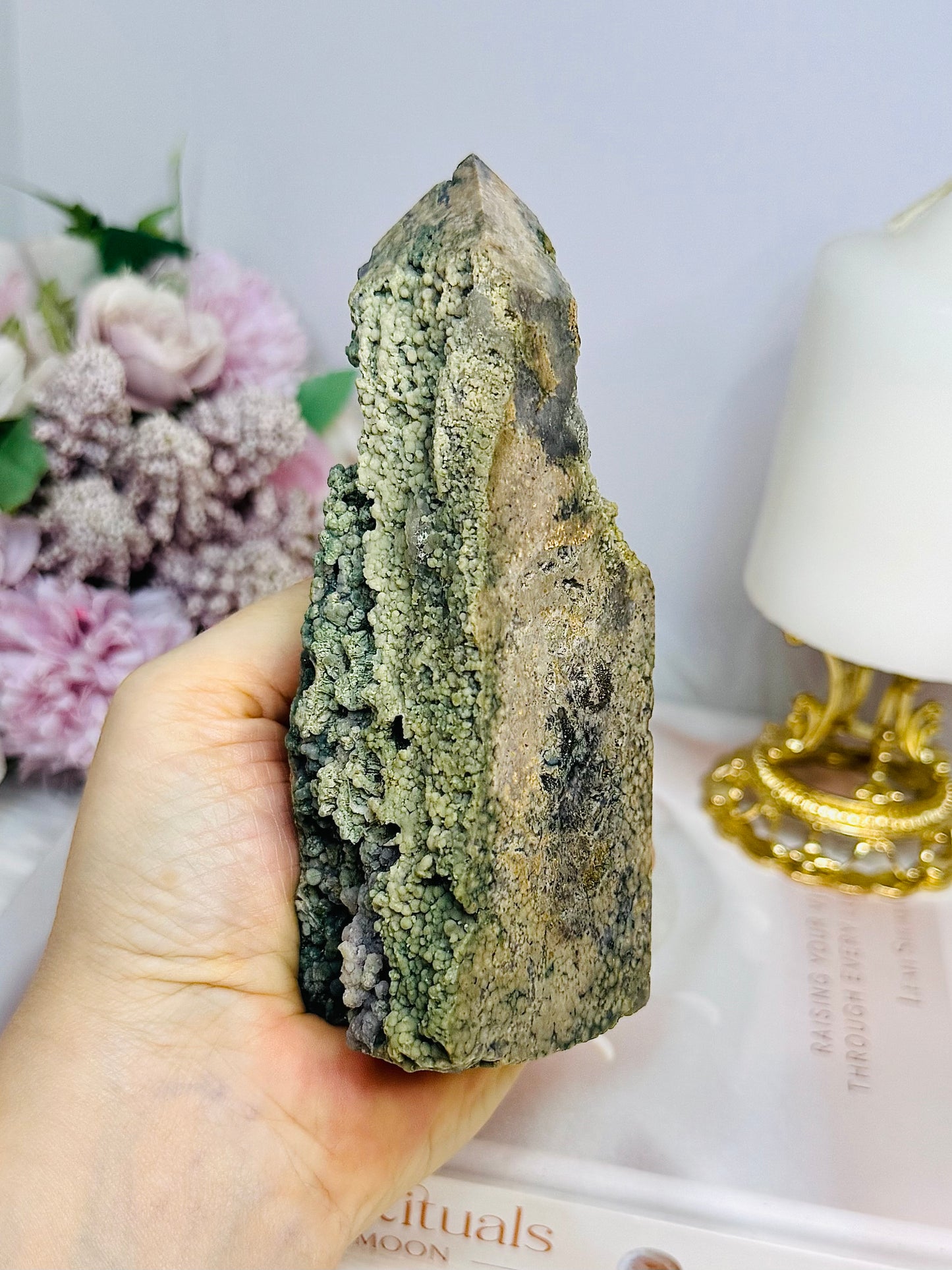 Large Natural Grape Agate | Chalcedony Tower 13.5cm 391g