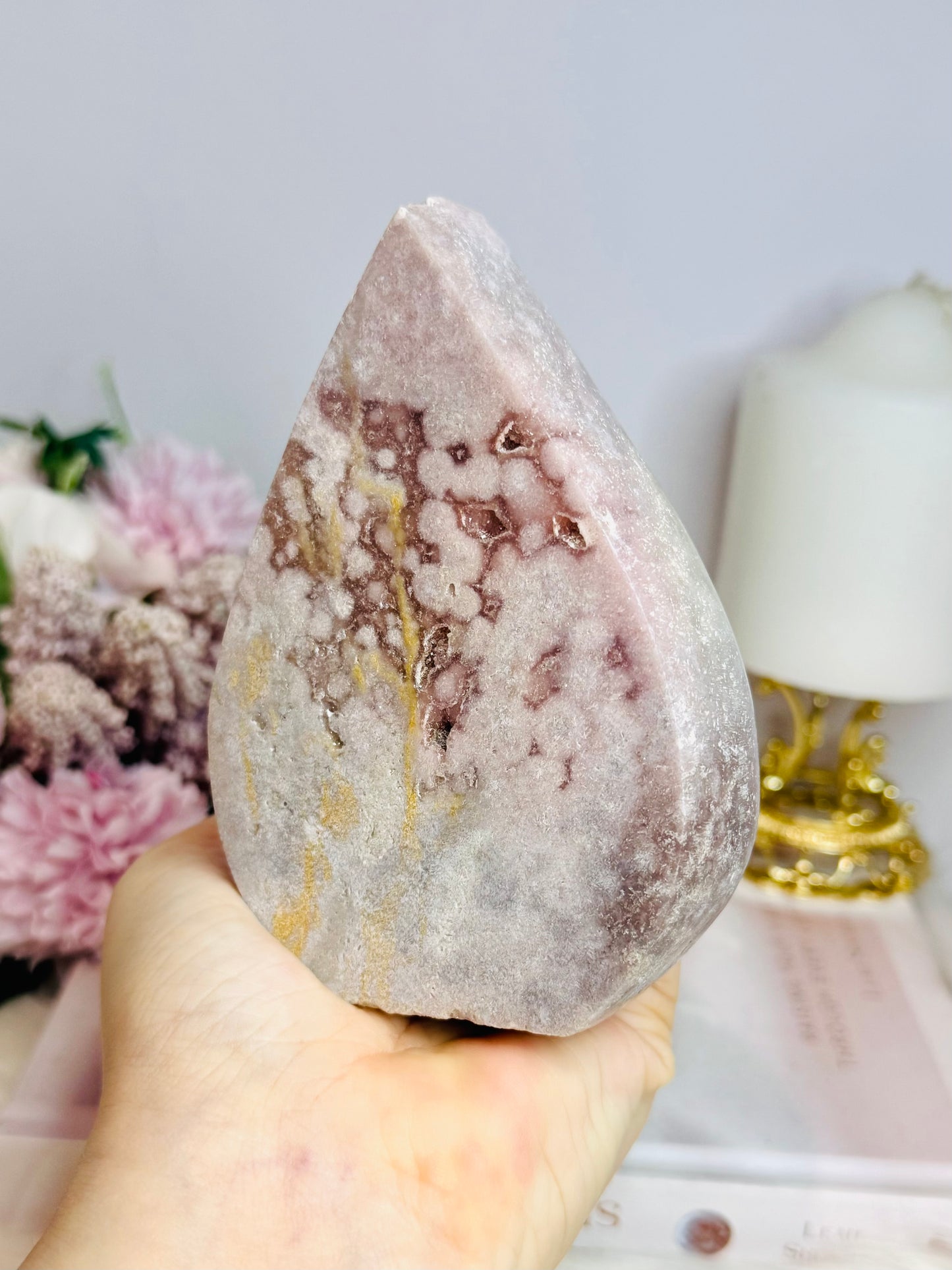Large Pink Amethyst Druzy Flame | Freeform 464g