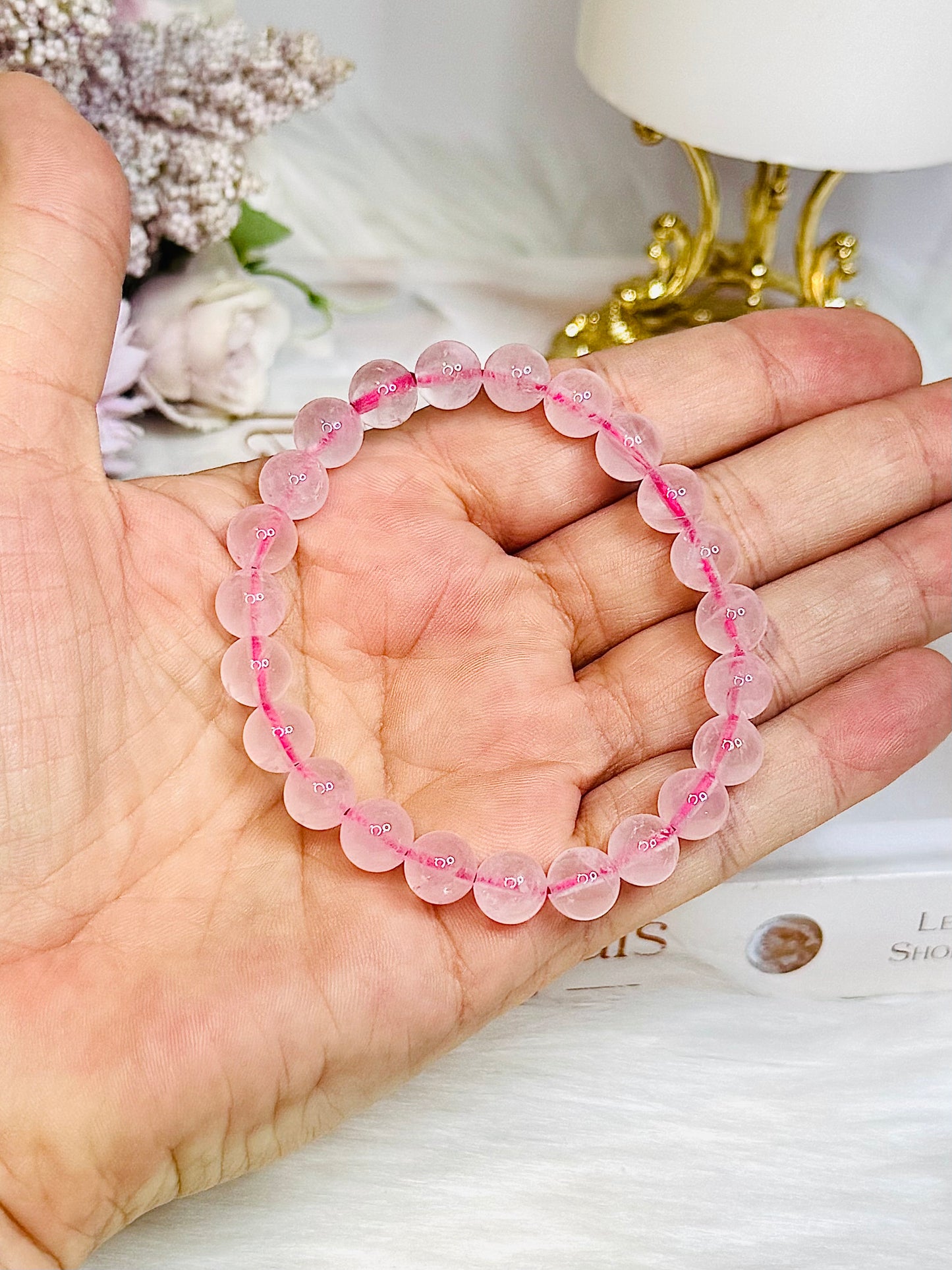 Rose Quartz Bracelet In Gift Bag