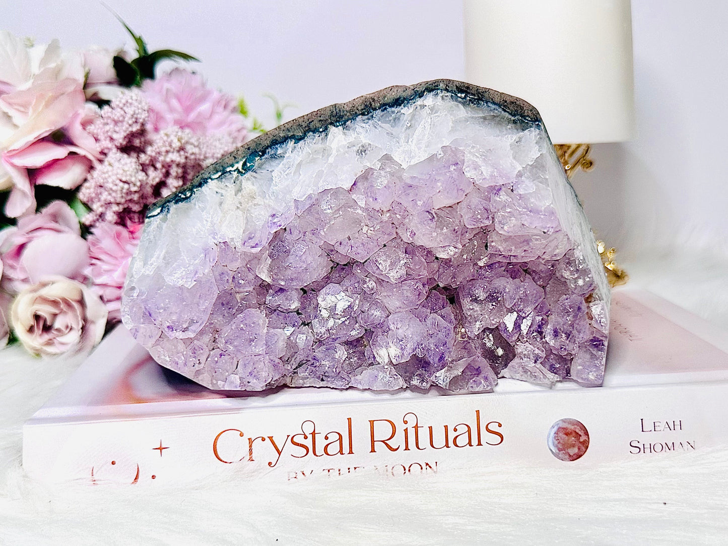 Large Chunky 1.16KG 13cm Light Amethyst Natural Cluster From Brazil