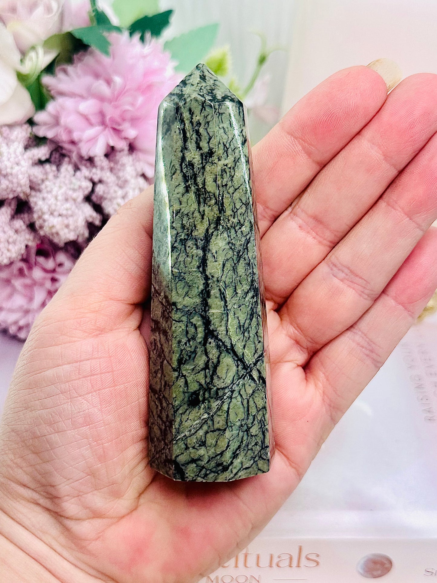 Green & Black Jasper Tower