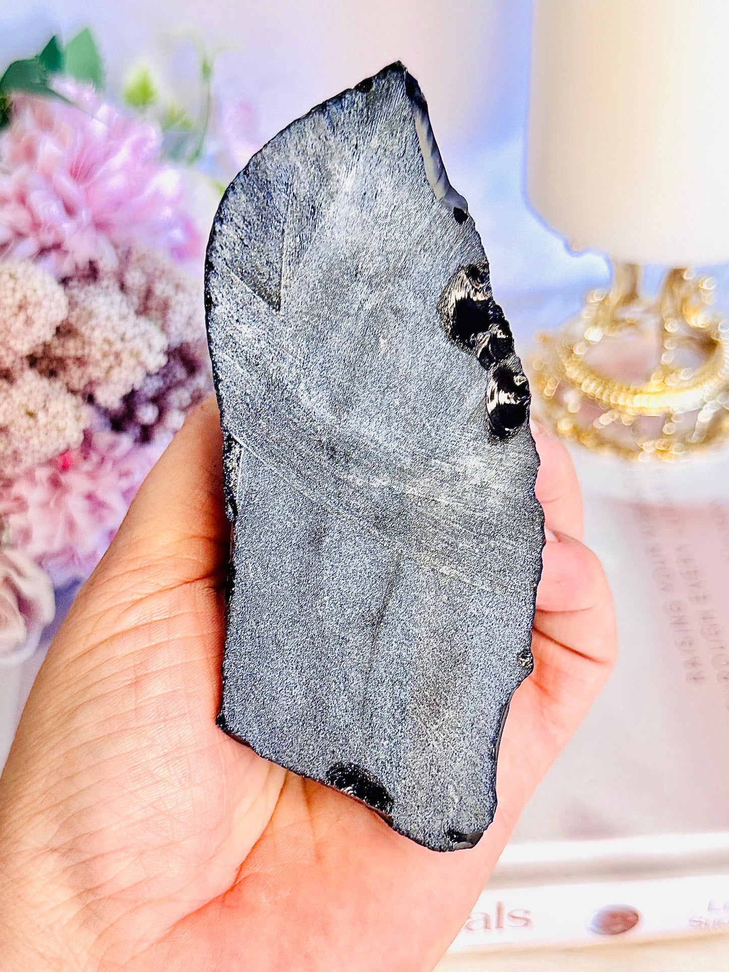 Chunky 12cm Sparkling Blue Goldstone Synthetic Crystal