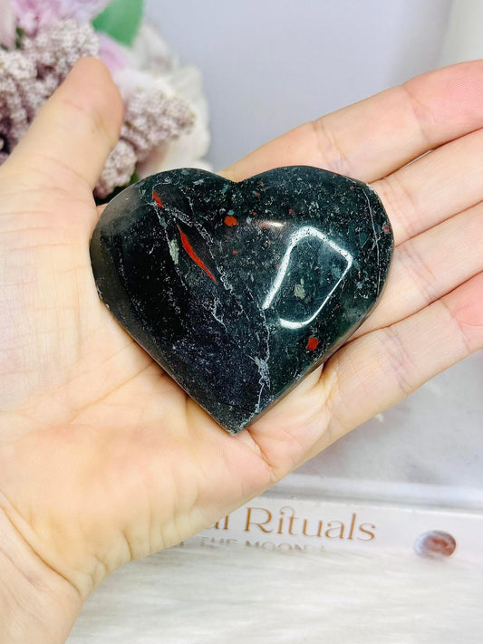 Bloodstone Heart Carving