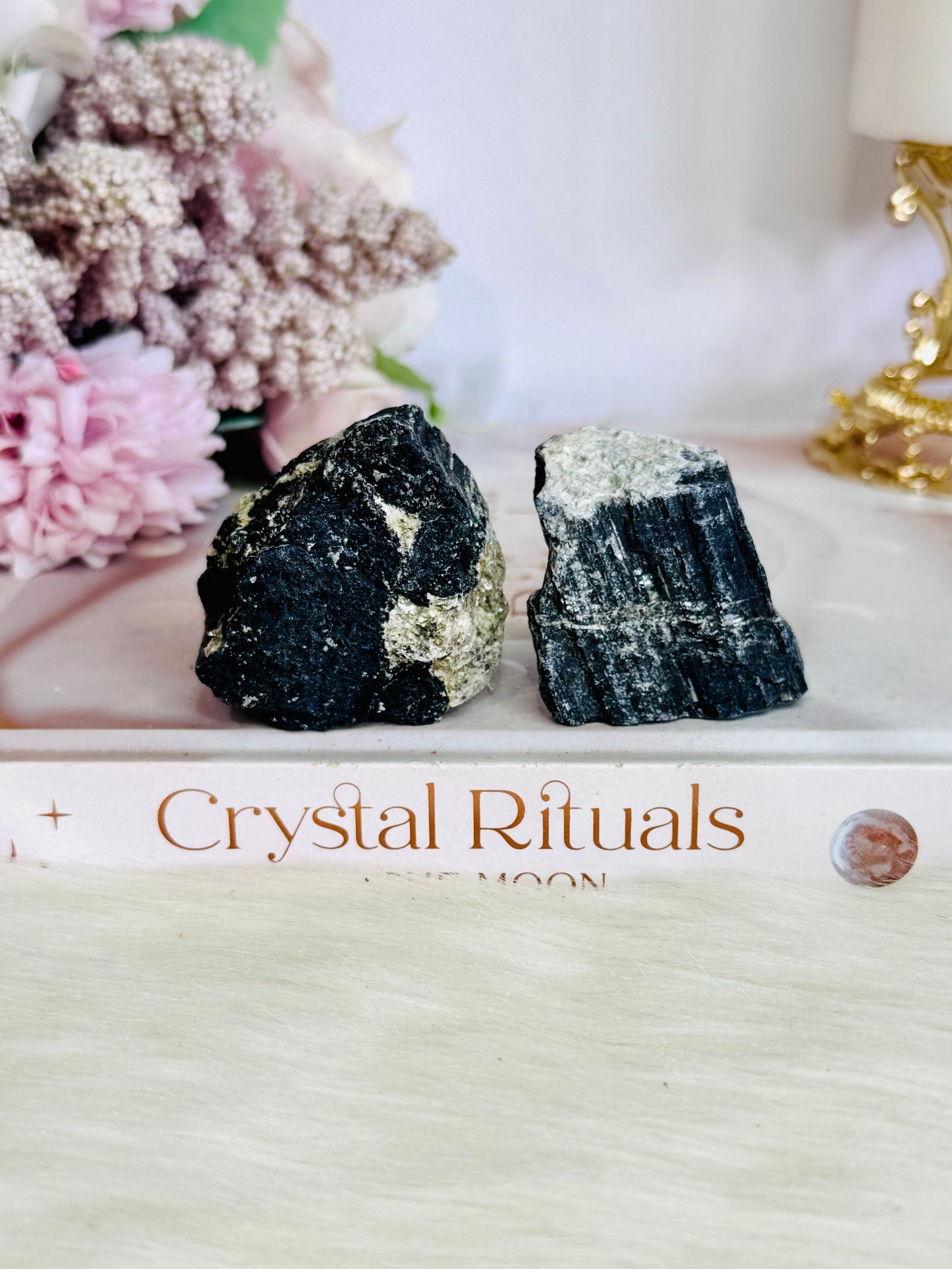 💰💰 DOUBLE DEAL 💰💰 Set of 2 Natural Raw Black Tourmaline Specimen