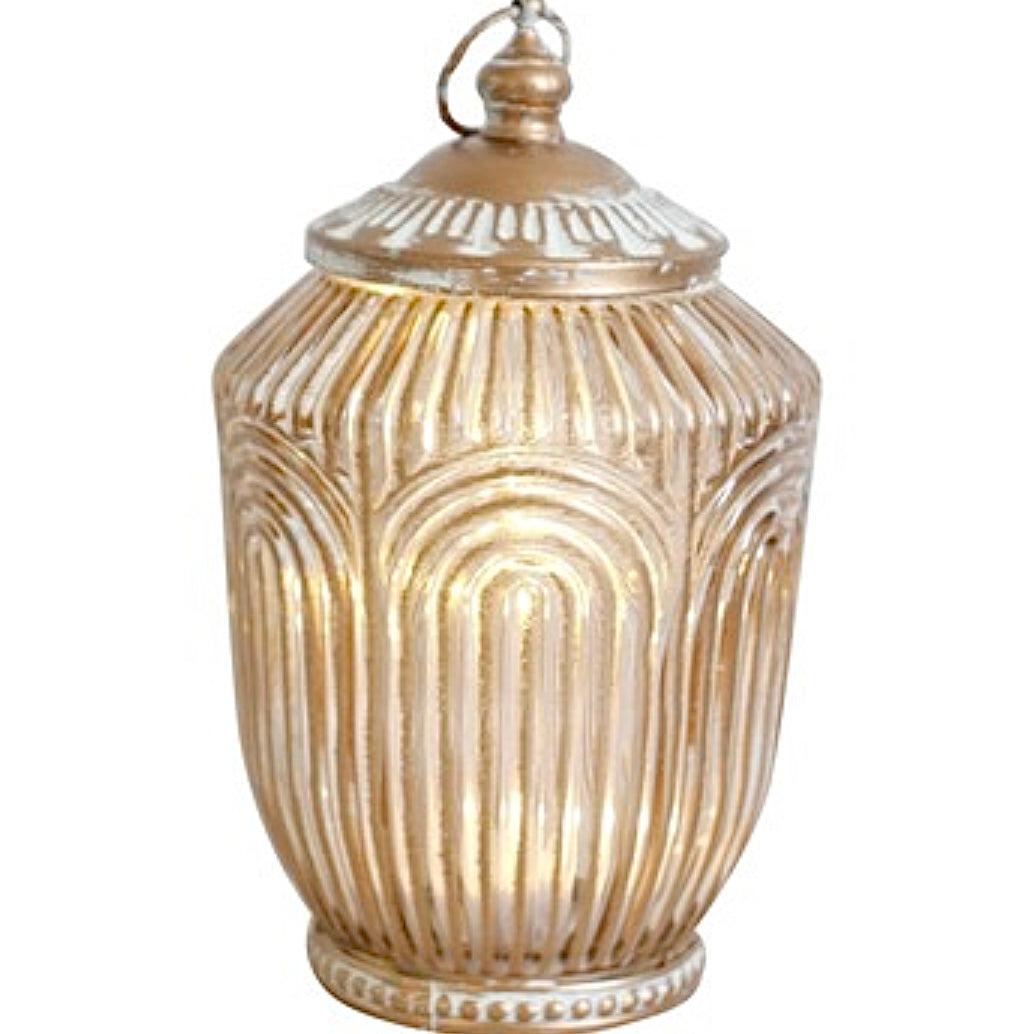 Glass Lantern Led Linear Gold/wash 15cm
