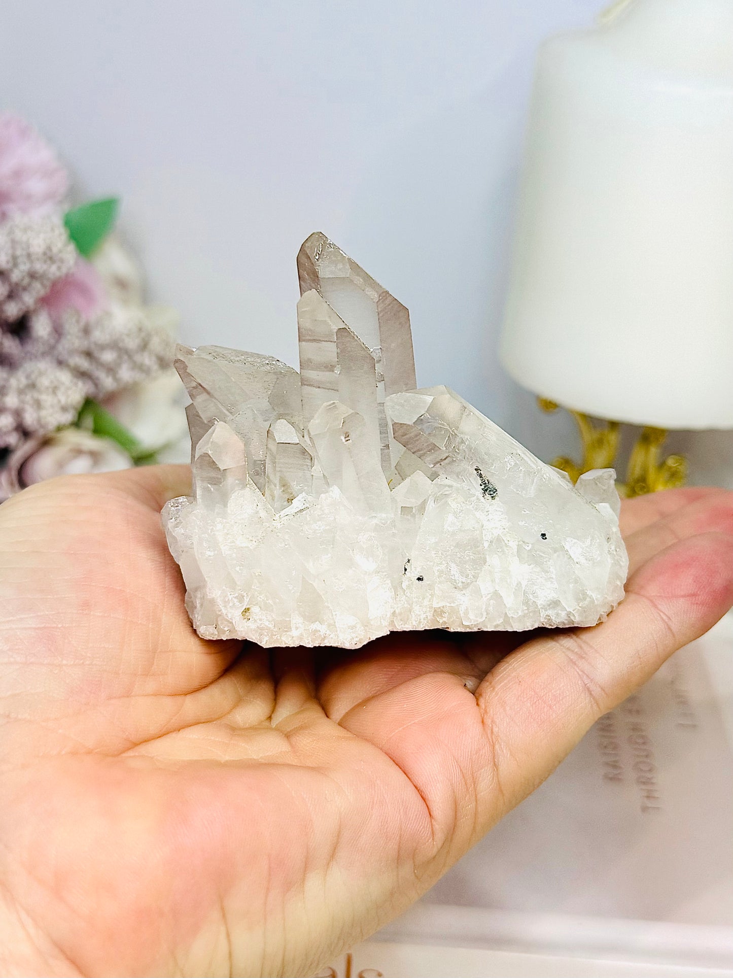 Pink Himalayan Quartz Cluster 209g