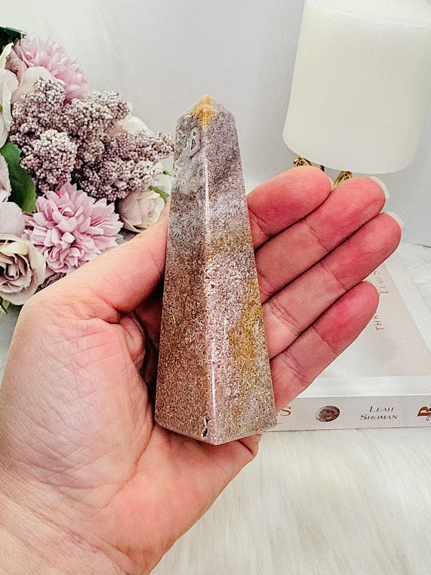 Beautiful 10.5cm Pink Amethyst Obelisk | Tower From Brazil