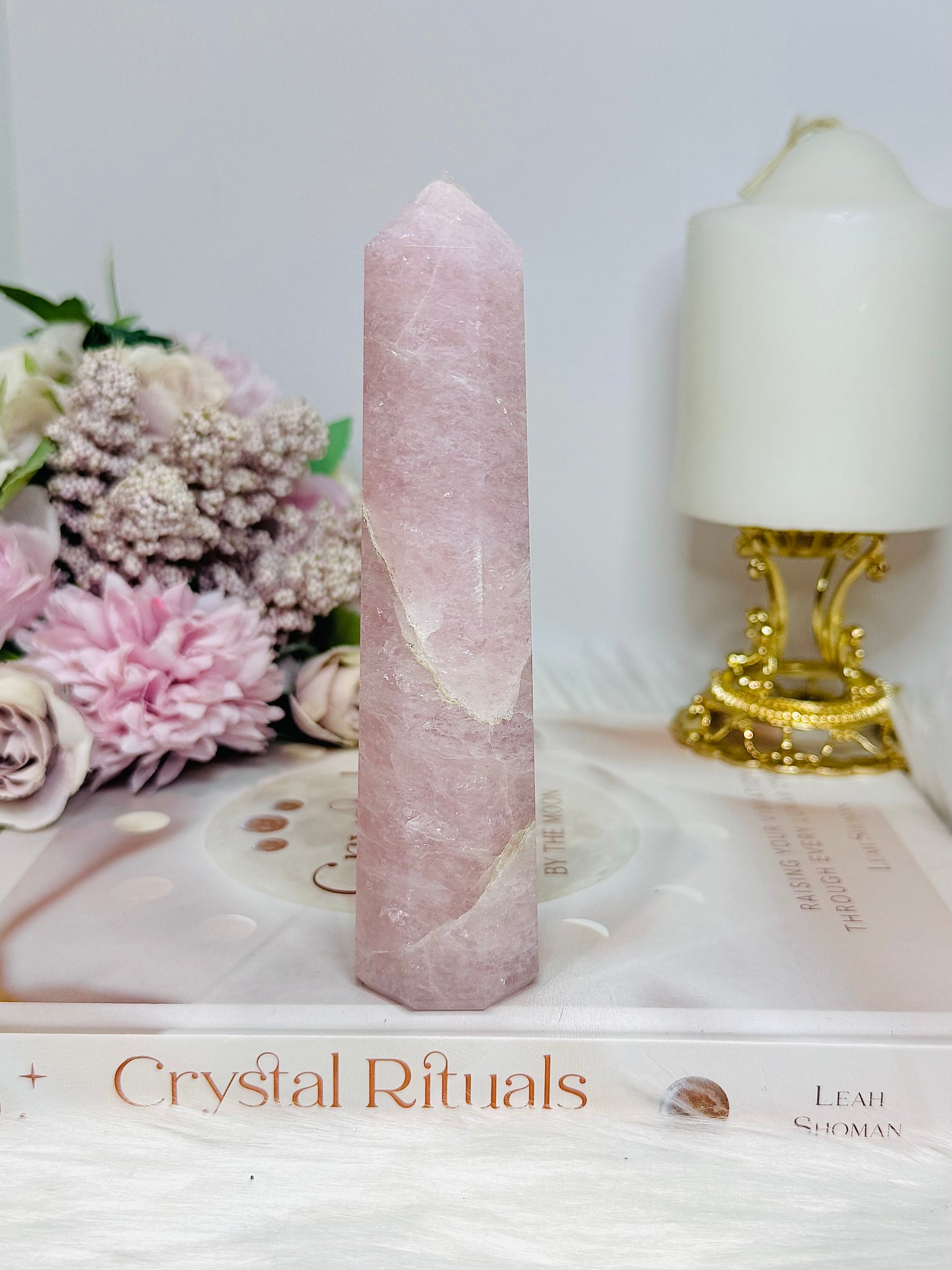 Rose Quartz Chunky Tower 13.5cm
