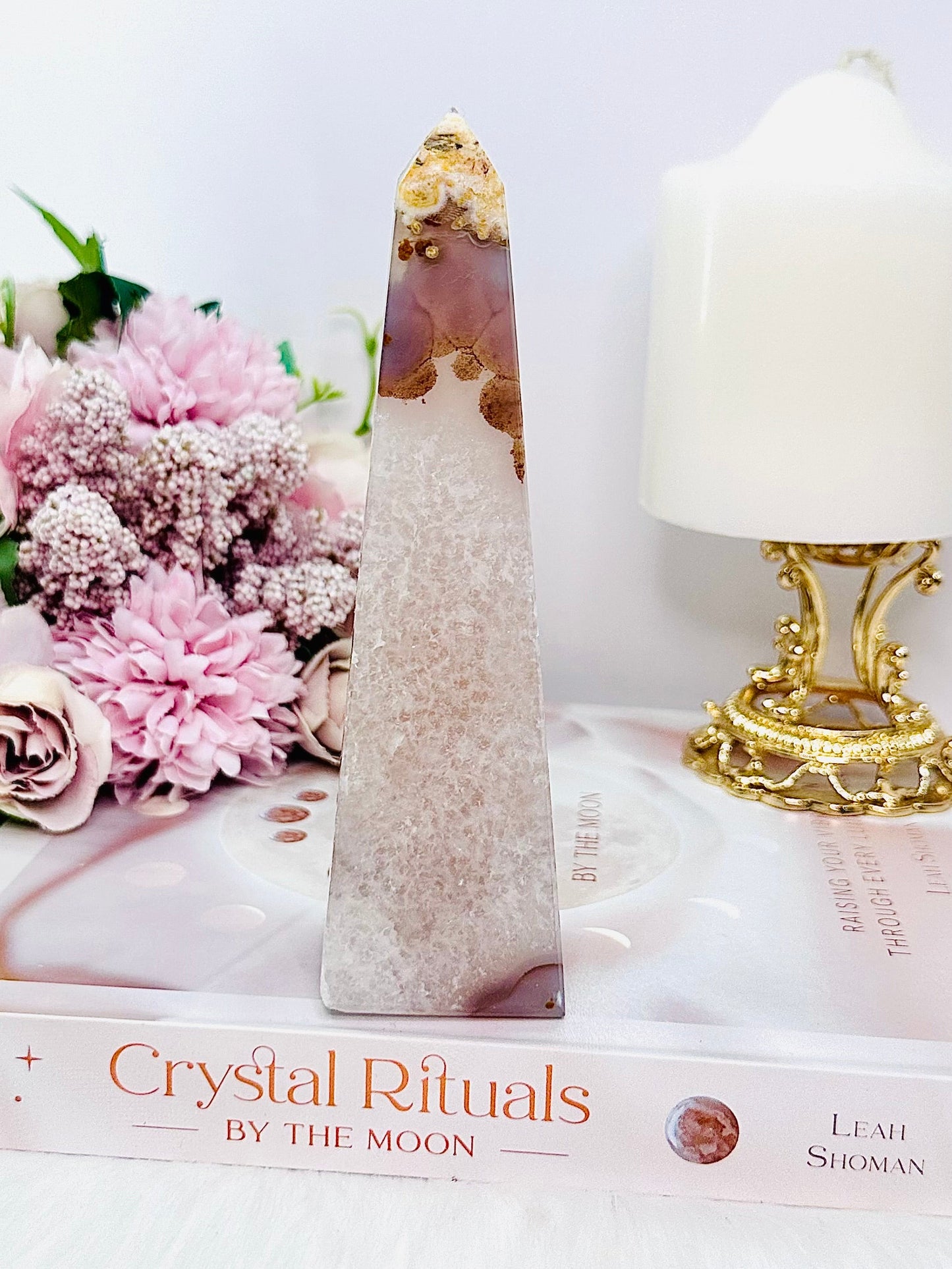 Sugar Druzy Agate Obelisk | Tower From Brazil 14cm