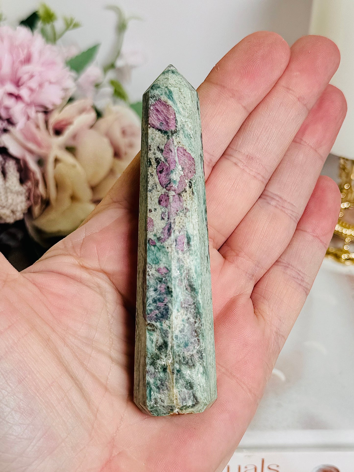Gorgeous Natural 10cm Ruby Fuchsite Tower