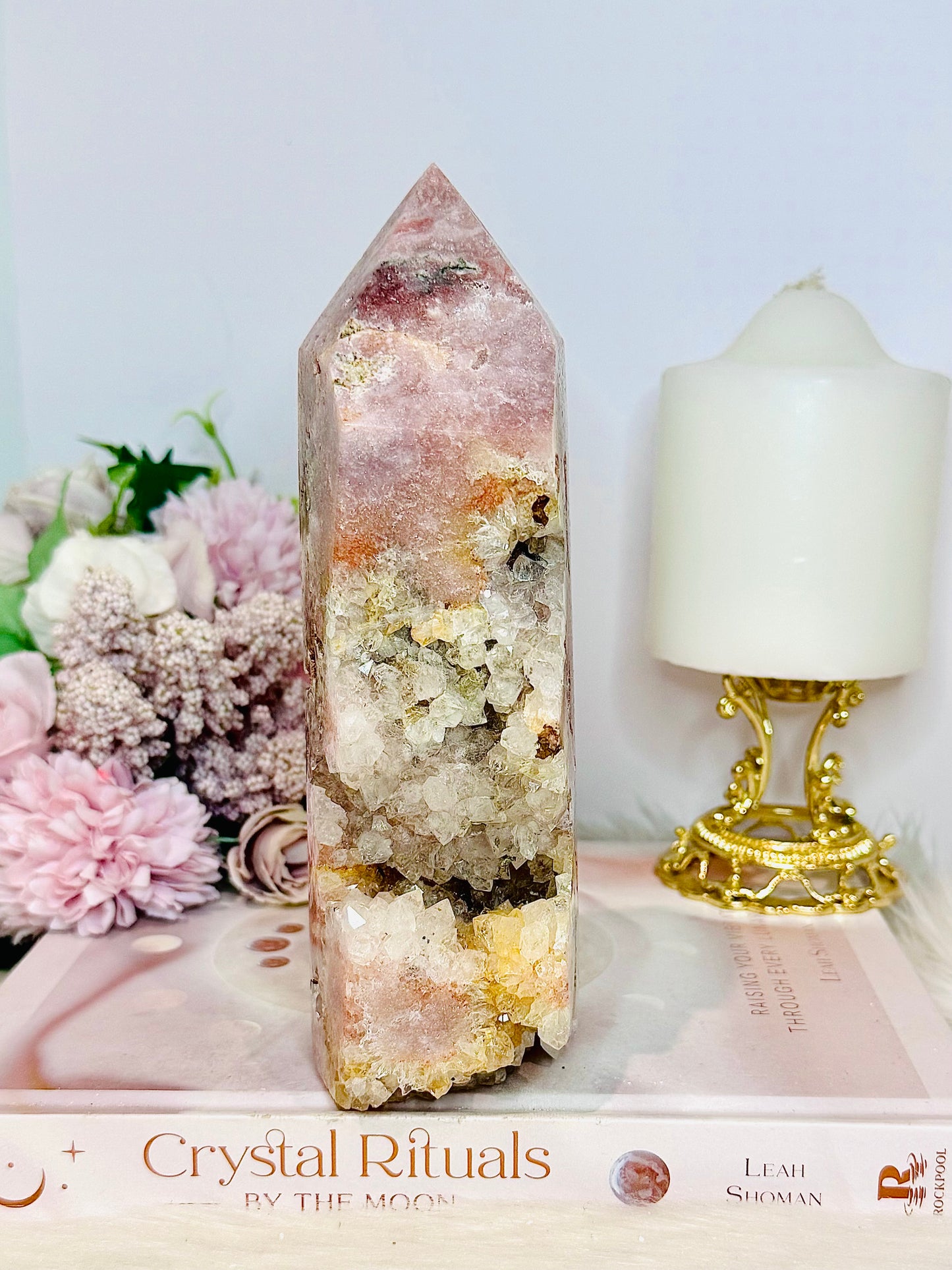 Large Druzy Pink Amethyst Tower 17.5cm