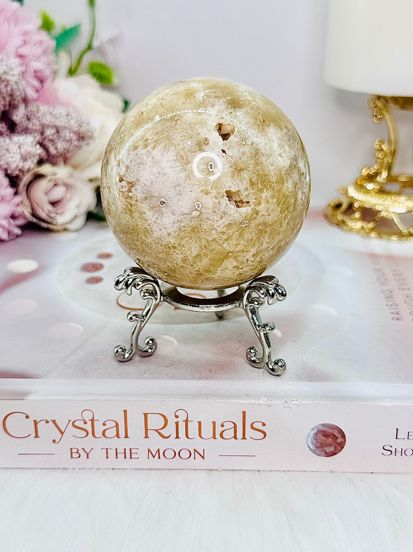 ⚜️ SALE ⚜️ Beautiful 329gram Druzy Pink Amethyst Sphere on Stand From Brazil