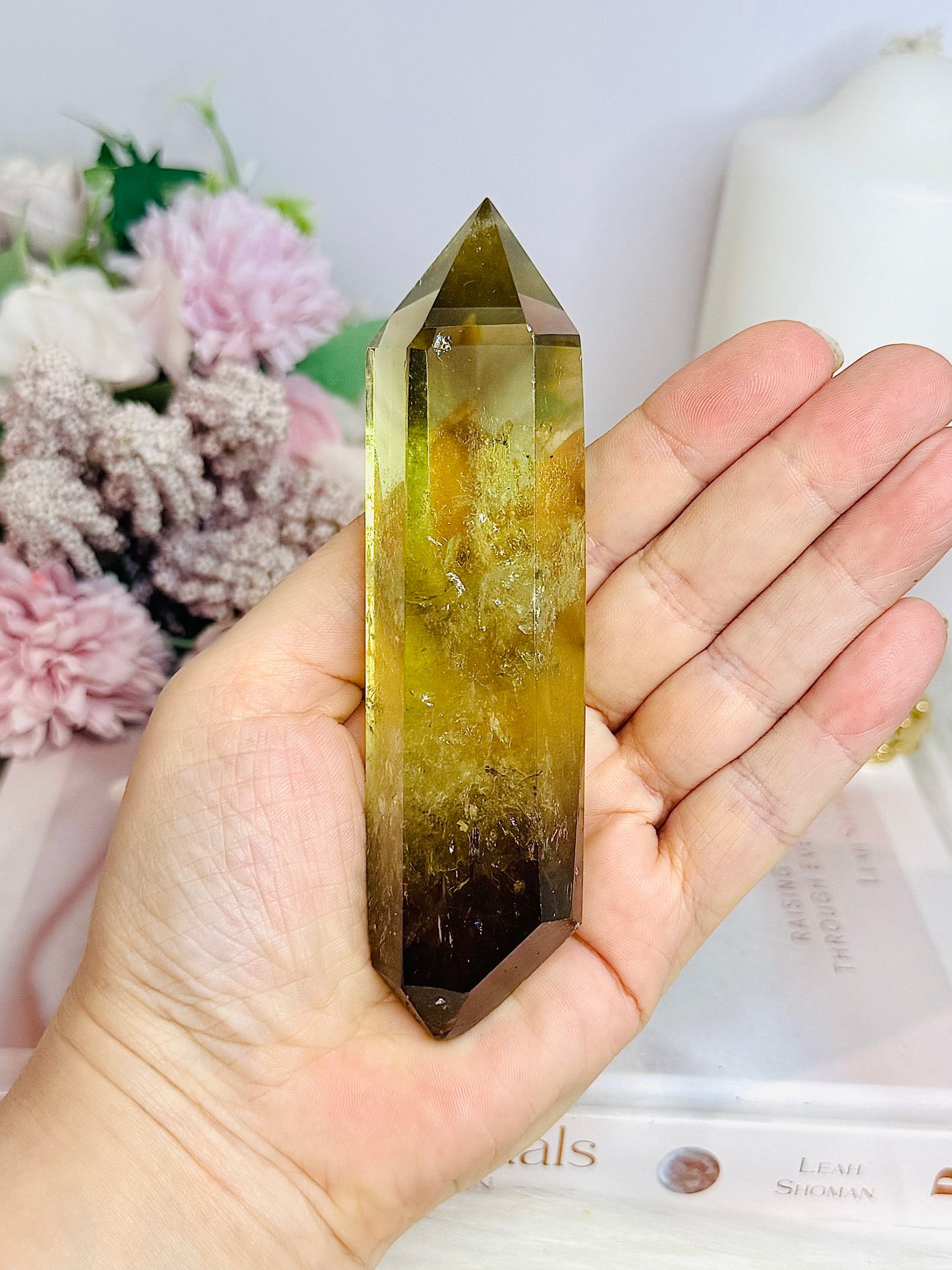 Citrine Double Terminated Point on Stand 19cm