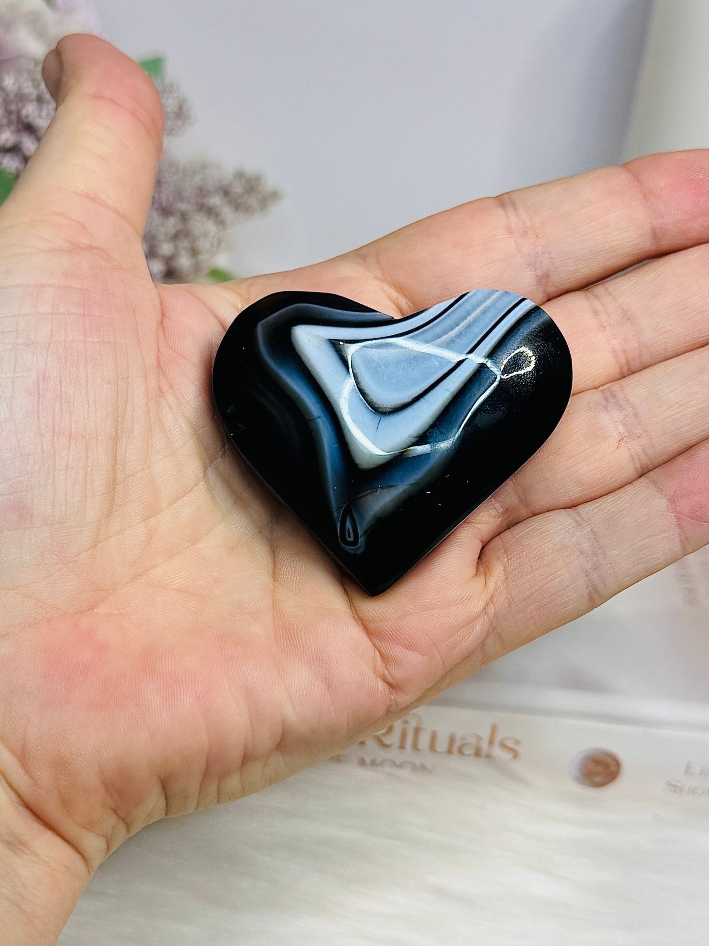 Black Agate Heart 5cm
