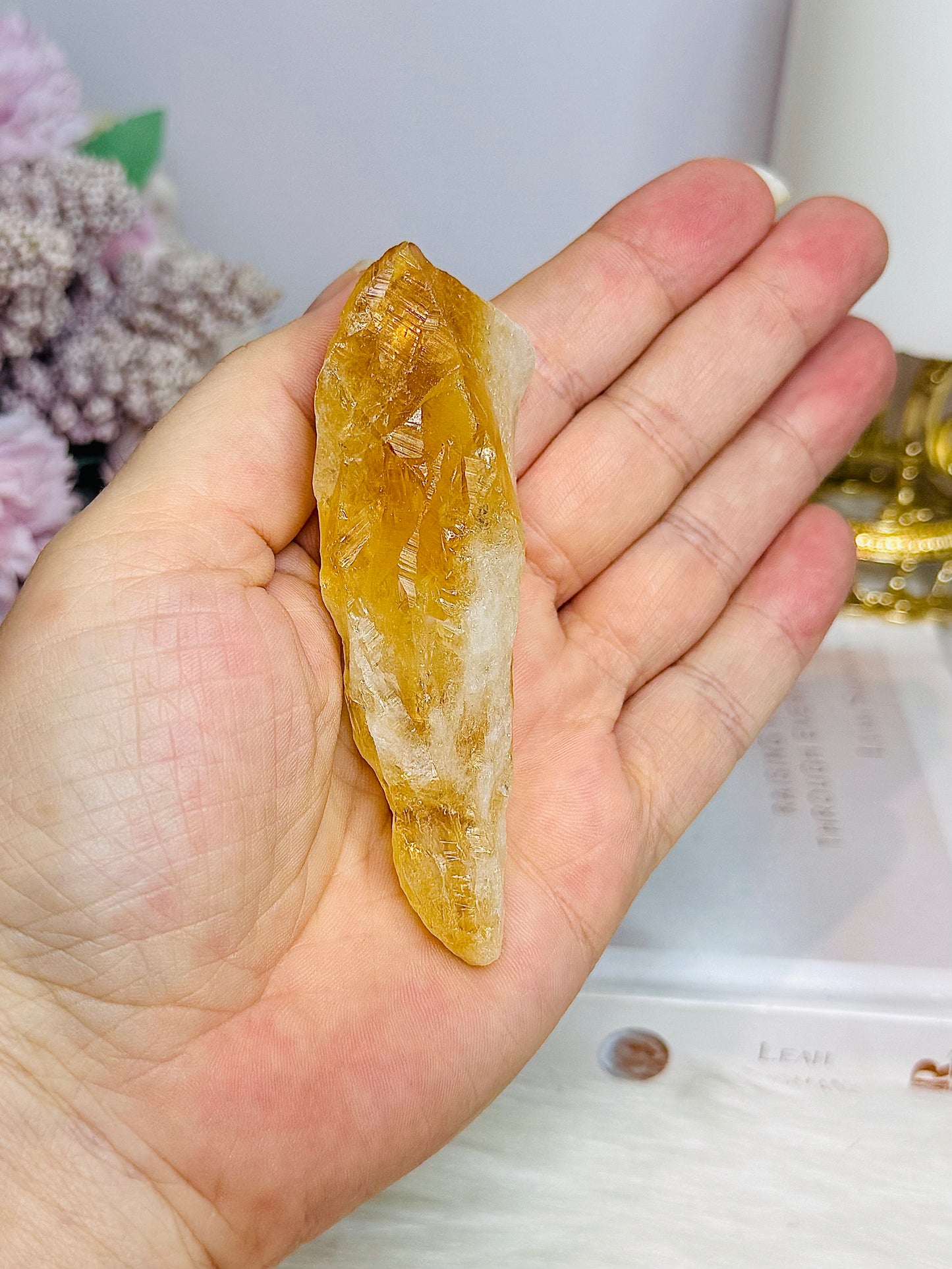 Citrine Point 9cm (Heat Treated)