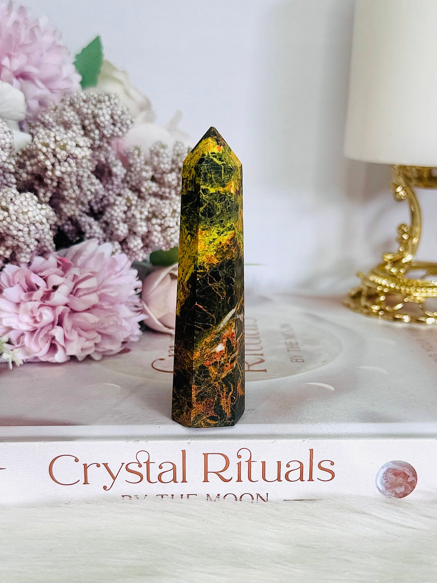 Focus On Your Goals ~ Beautiful Realgar Crystal Tower 8cm