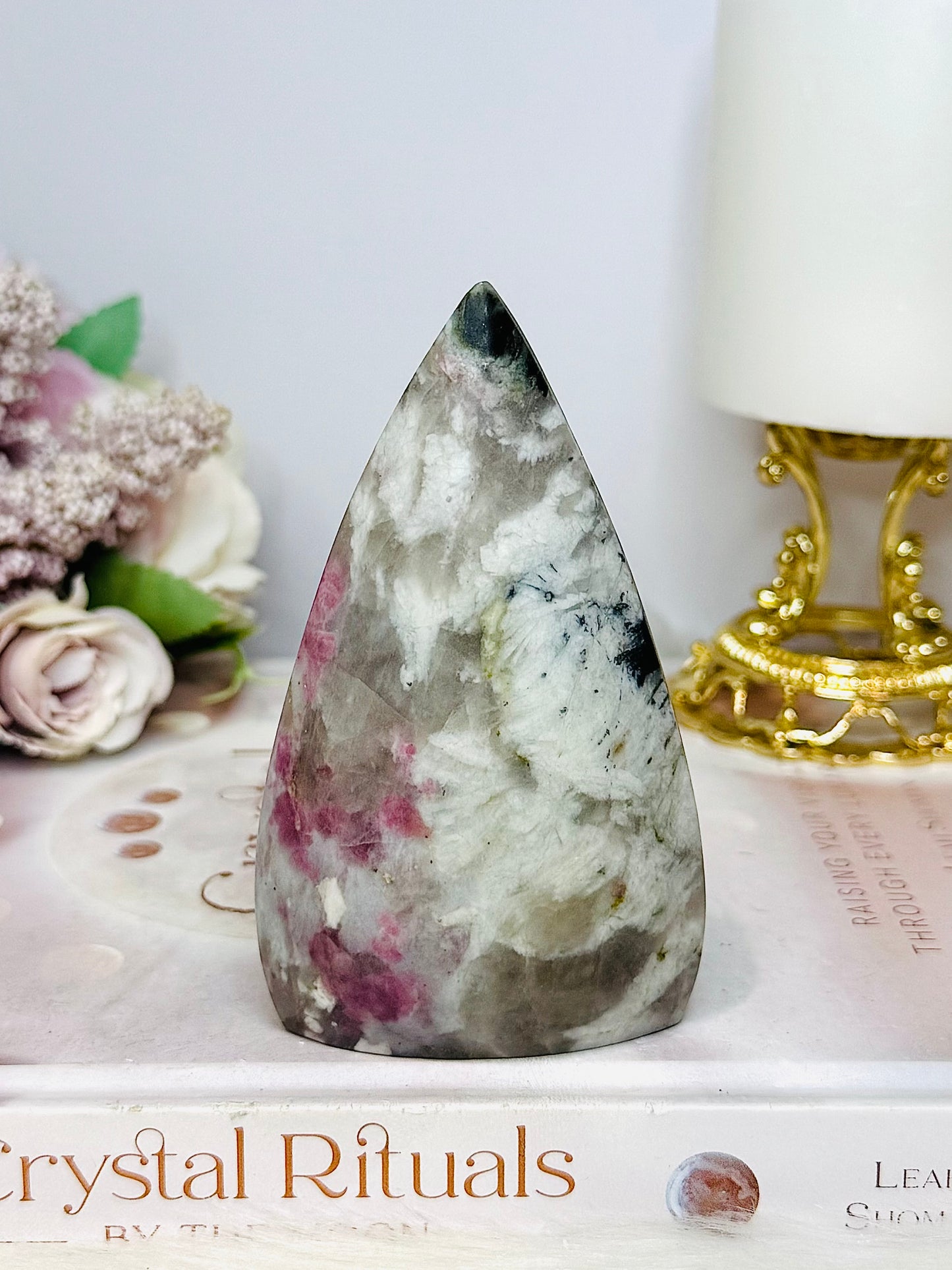 Pink Tourmaline Carved Freeform | Flame 10cm